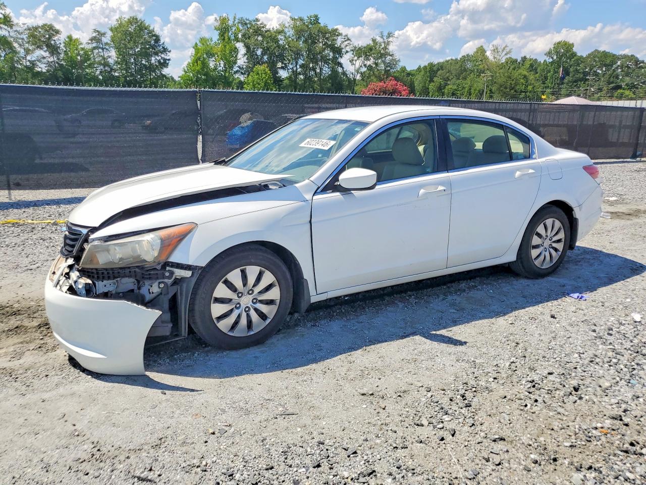 2009 Honda Accord Lx White vin: 1HGCP26349A125047