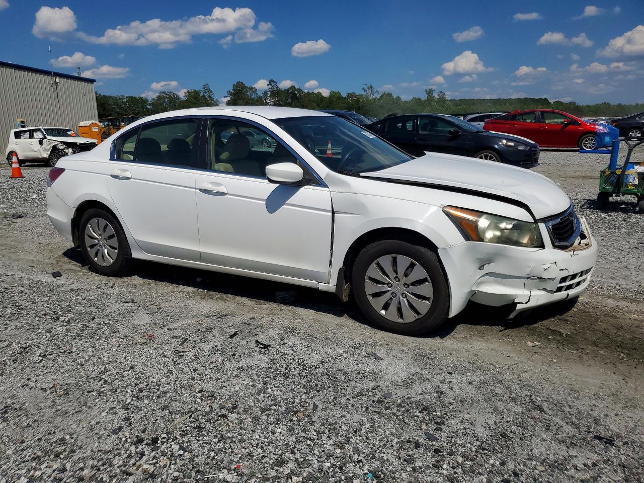2009 Honda Accord Lx White vin: 1HGCP26349A125047