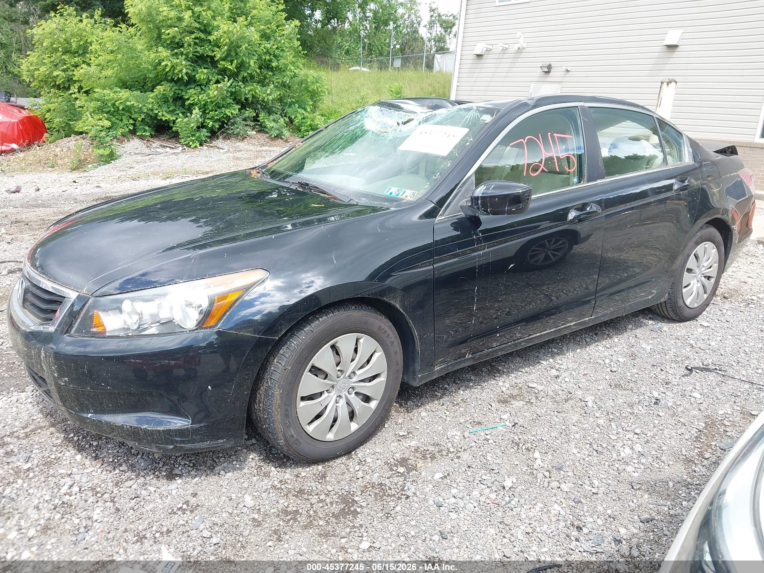 2009 Honda Accord 2.4 Lx Black vin: 1HGCP26349A172837
