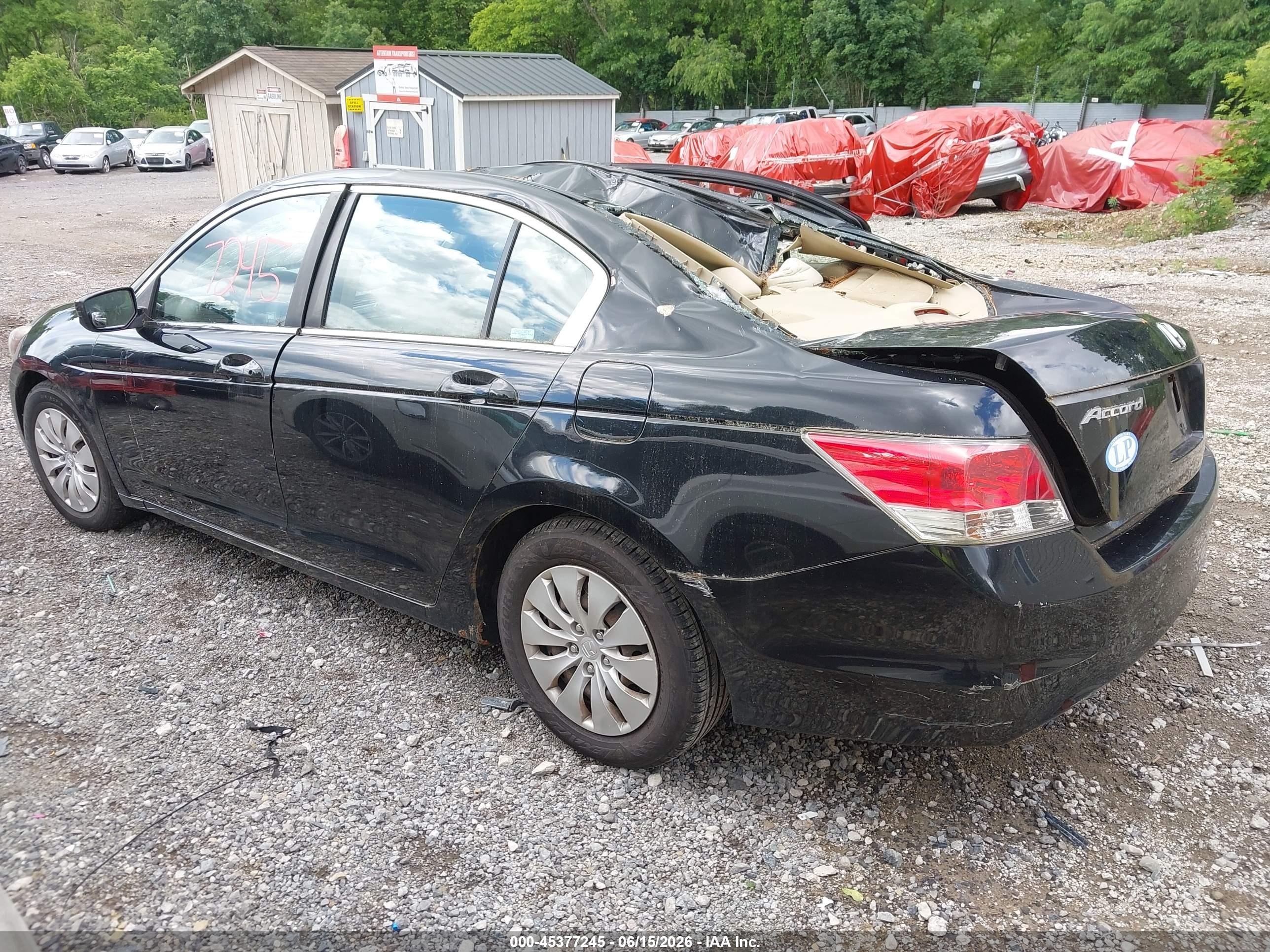 2009 Honda Accord 2.4 Lx Black vin: 1HGCP26349A172837