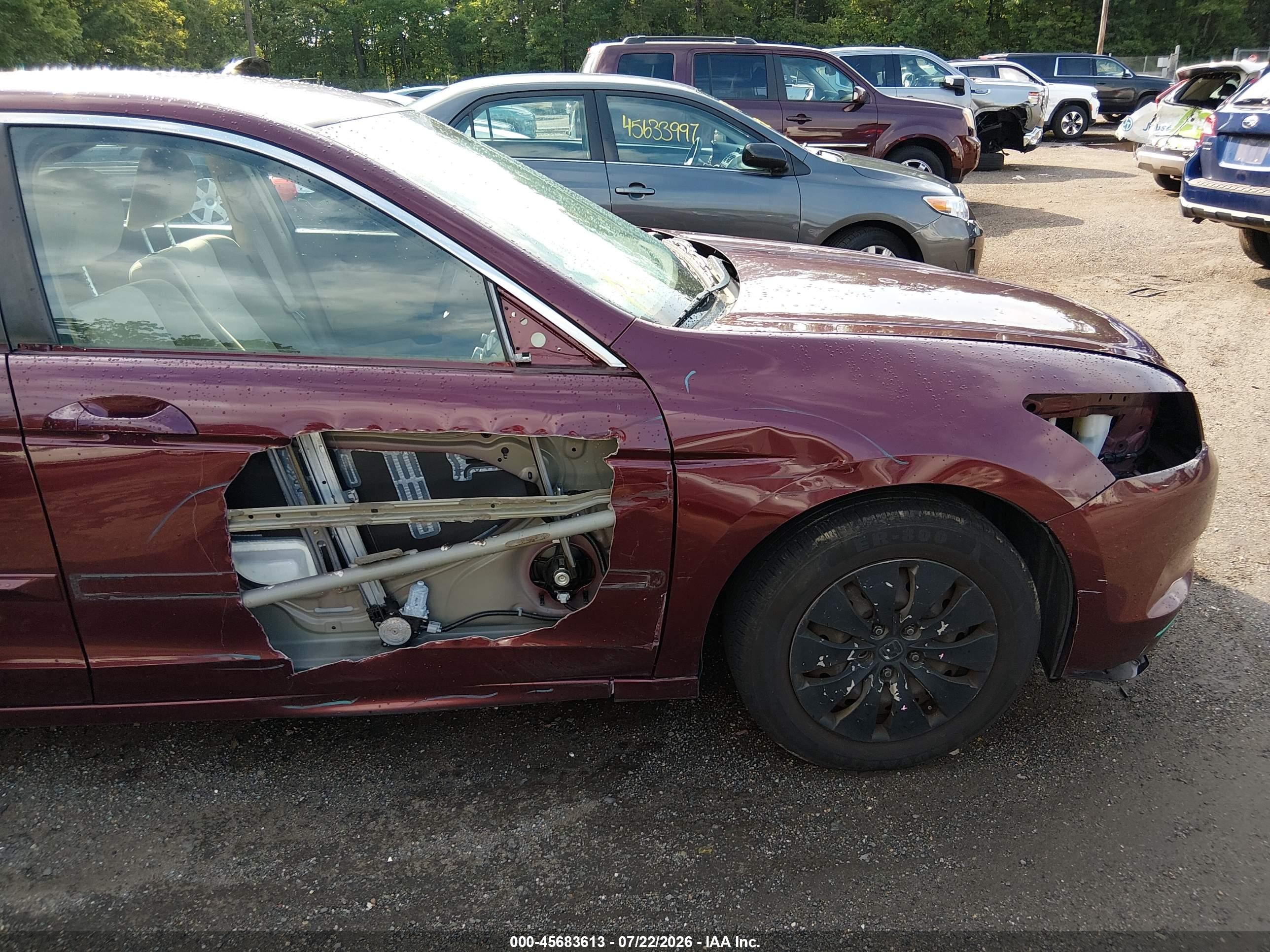 2009 Honda Accord 2.4 Lx Burgundy vin: 1HGCP26349A183143