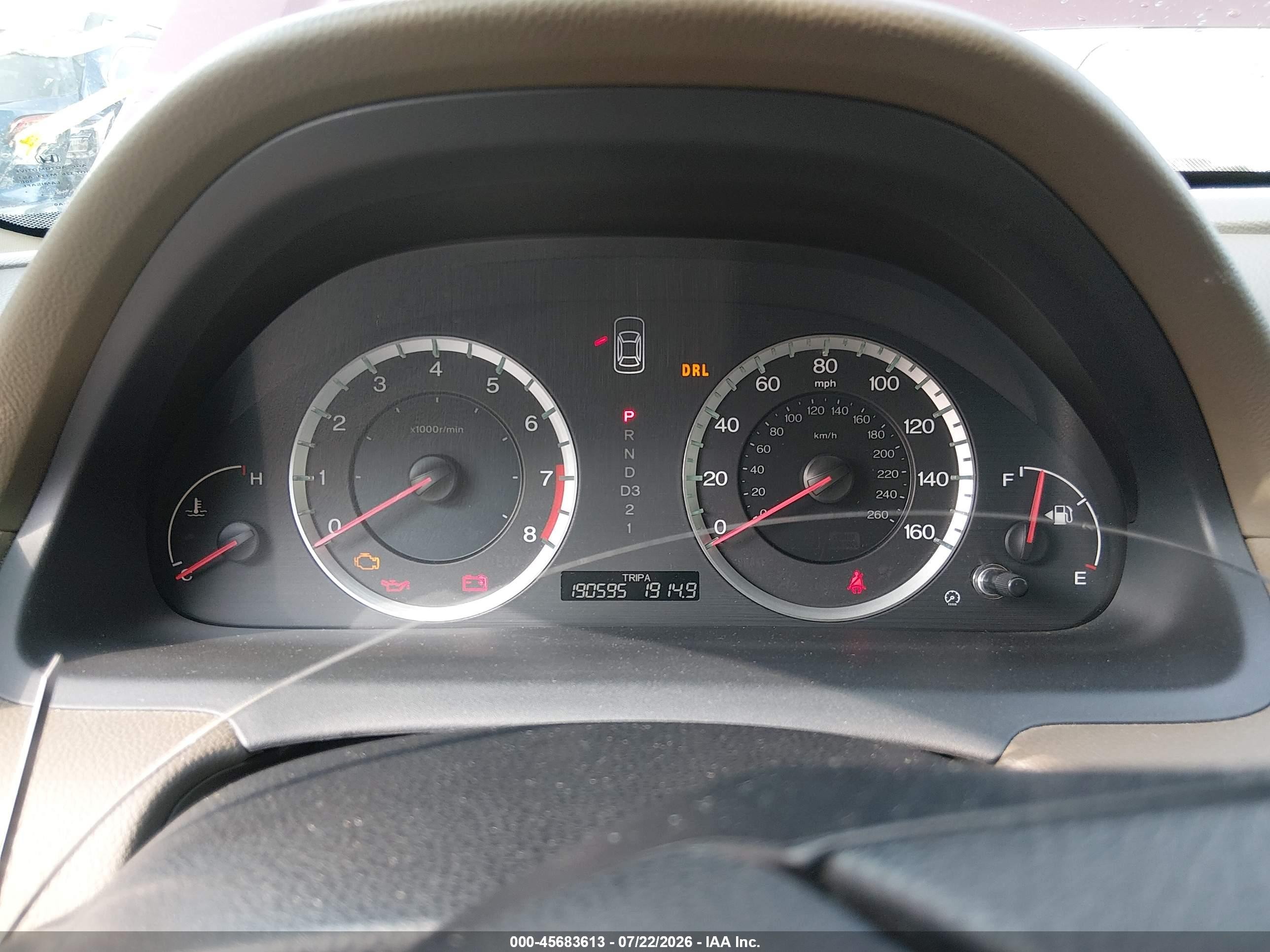 2009 Honda Accord 2.4 Lx Burgundy vin: 1HGCP26349A183143