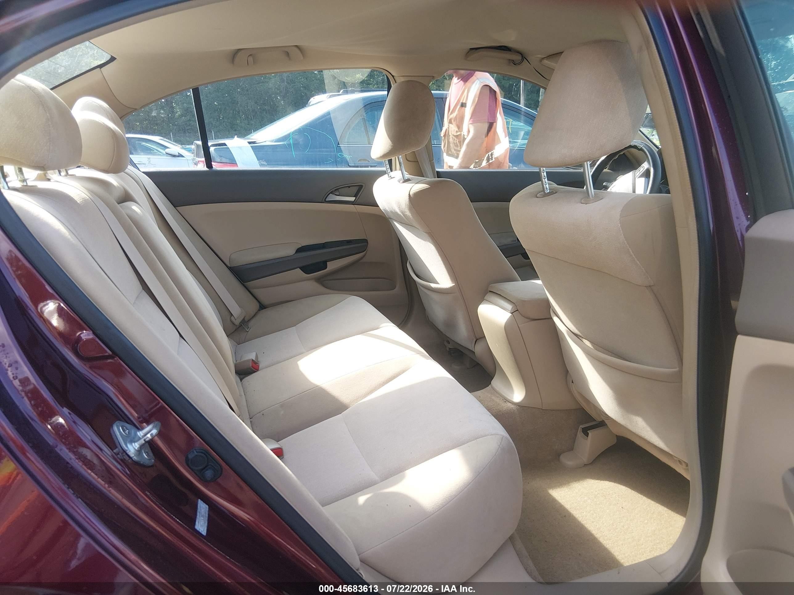 2009 Honda Accord 2.4 Lx Burgundy vin: 1HGCP26349A183143