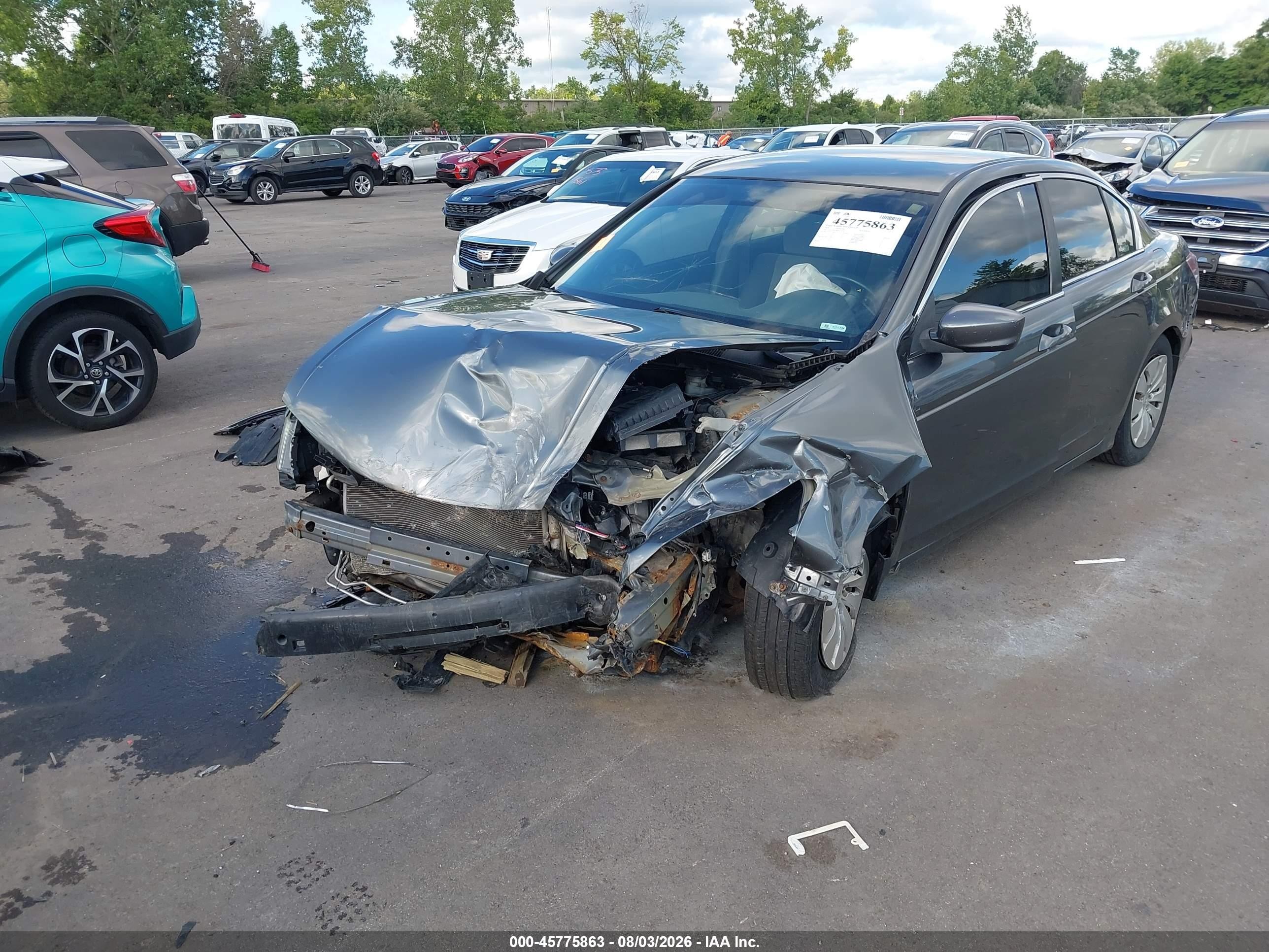 2008 Honda Accord 2.4 Lx Gray vin: 1HGCP26358A161053