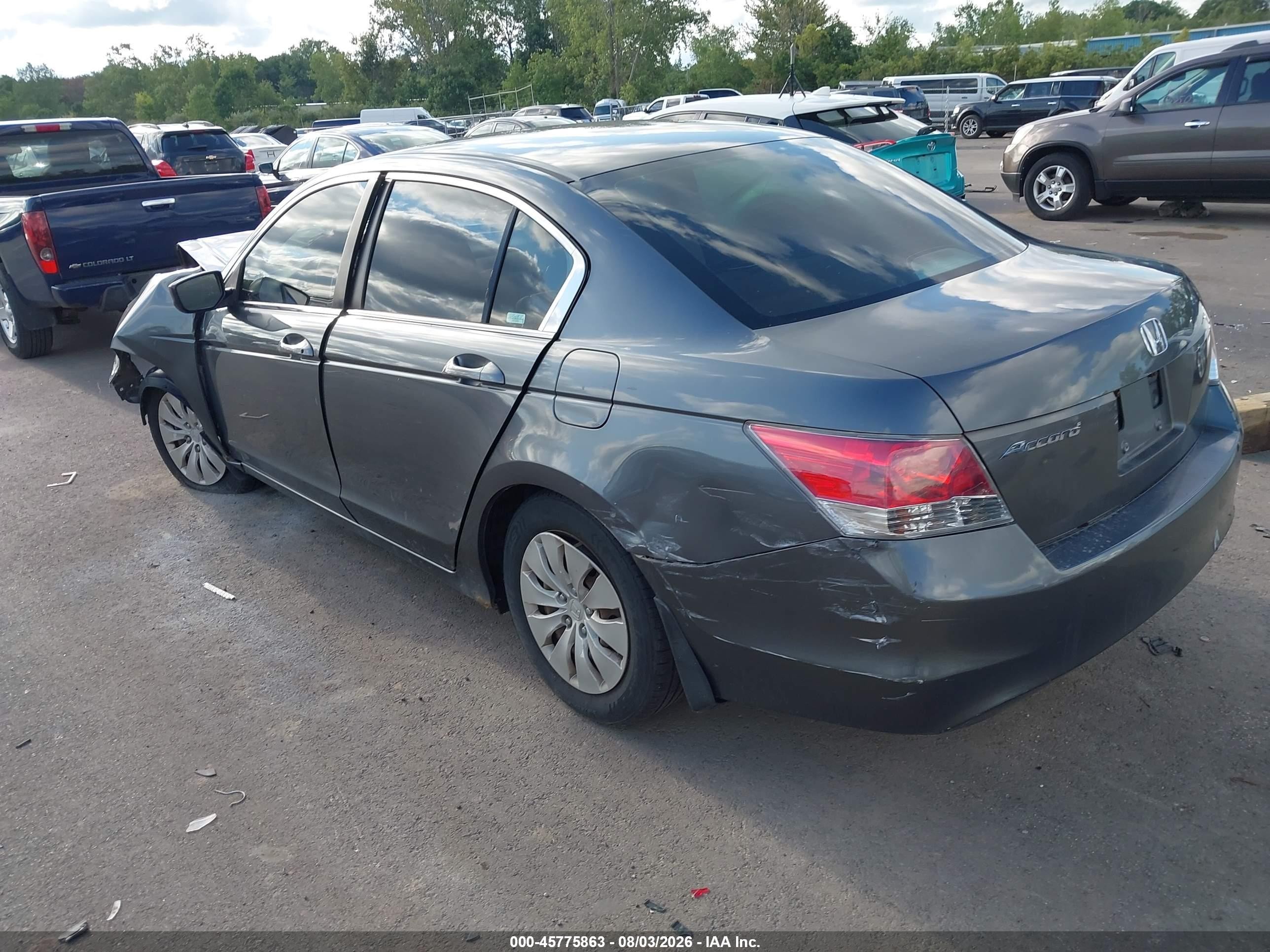 2008 Honda Accord 2.4 Lx Gray vin: 1HGCP26358A161053