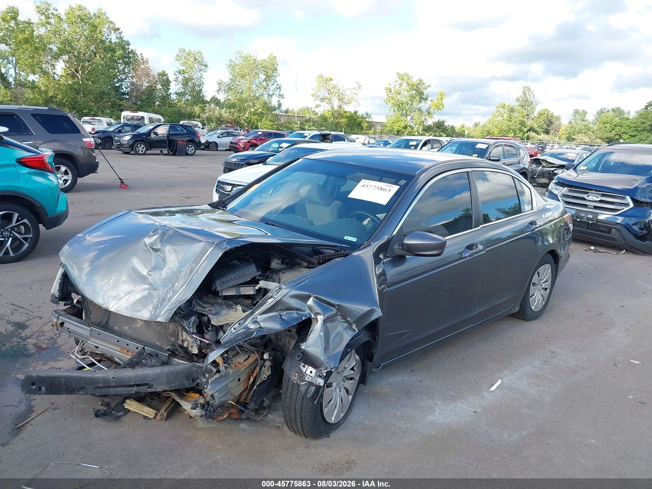 2008 Honda Accord 2.4 Lx Gray vin: 1HGCP26358A161053