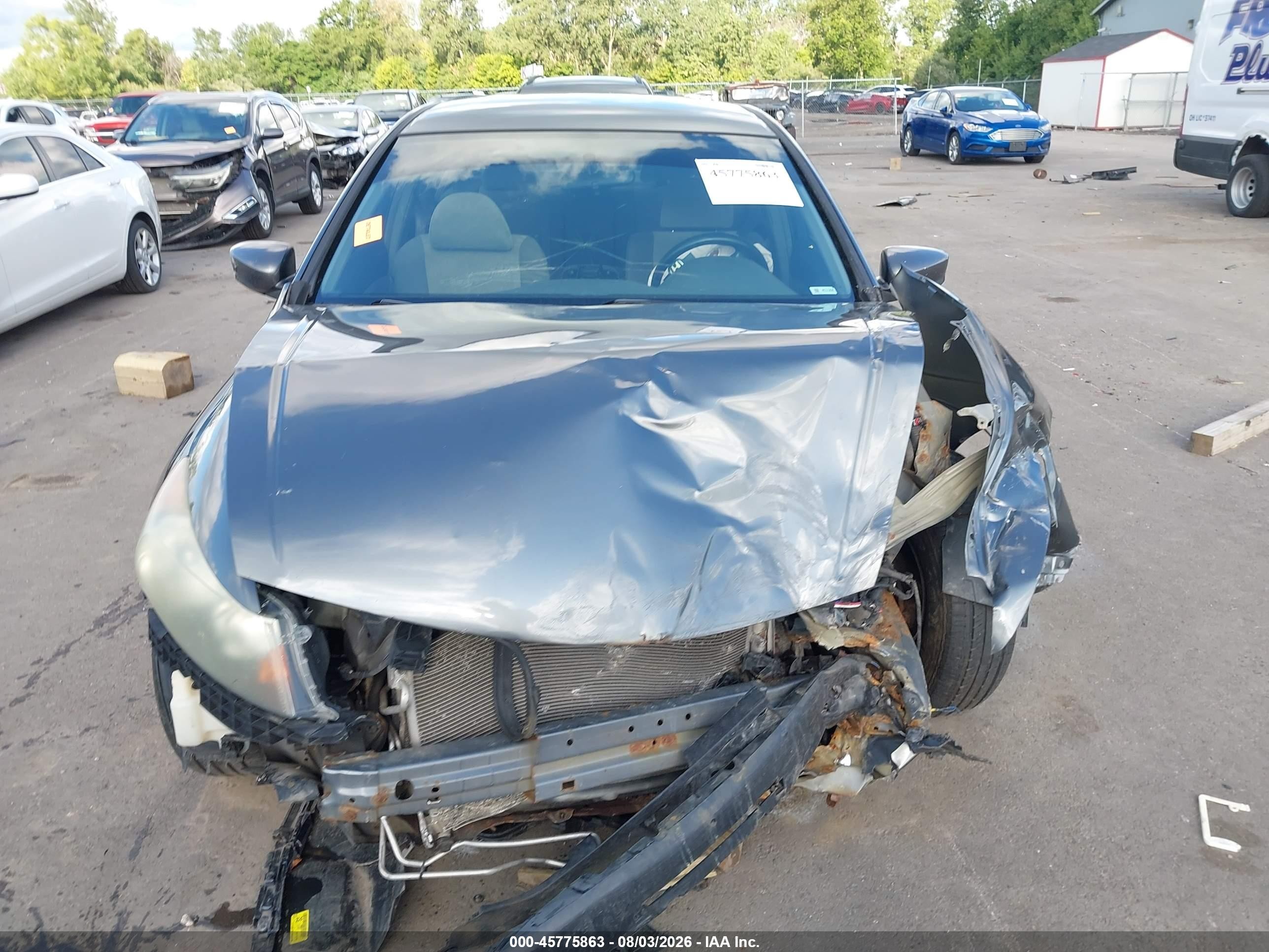 2008 Honda Accord 2.4 Lx Gray vin: 1HGCP26358A161053