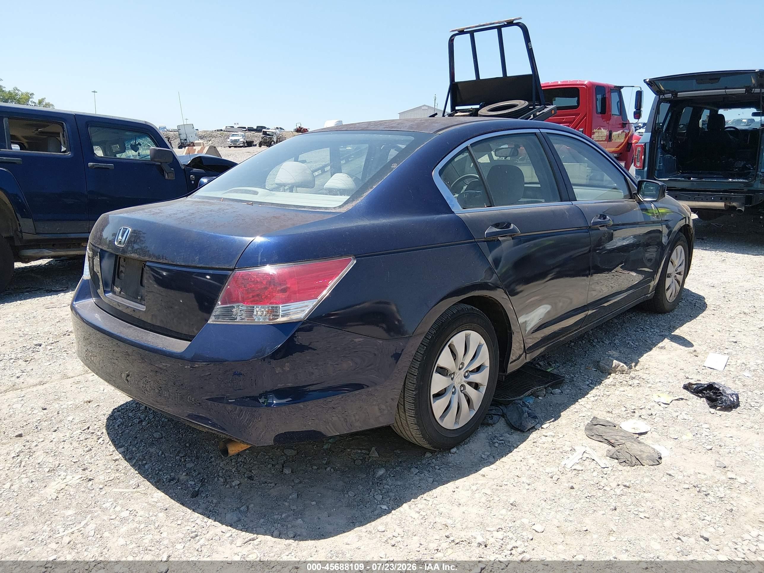 2009 Honda Accord 2.4 Lx Blue vin: 1HGCP26359A009517