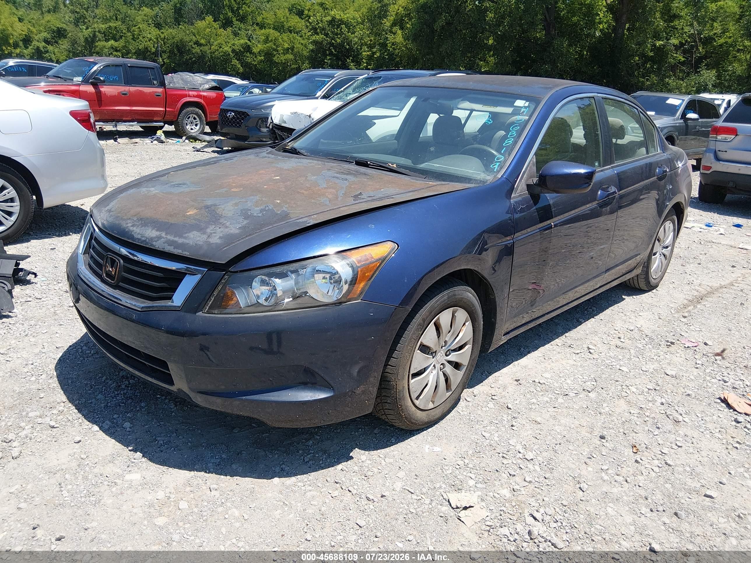 2009 Honda Accord 2.4 Lx Blue vin: 1HGCP26359A009517