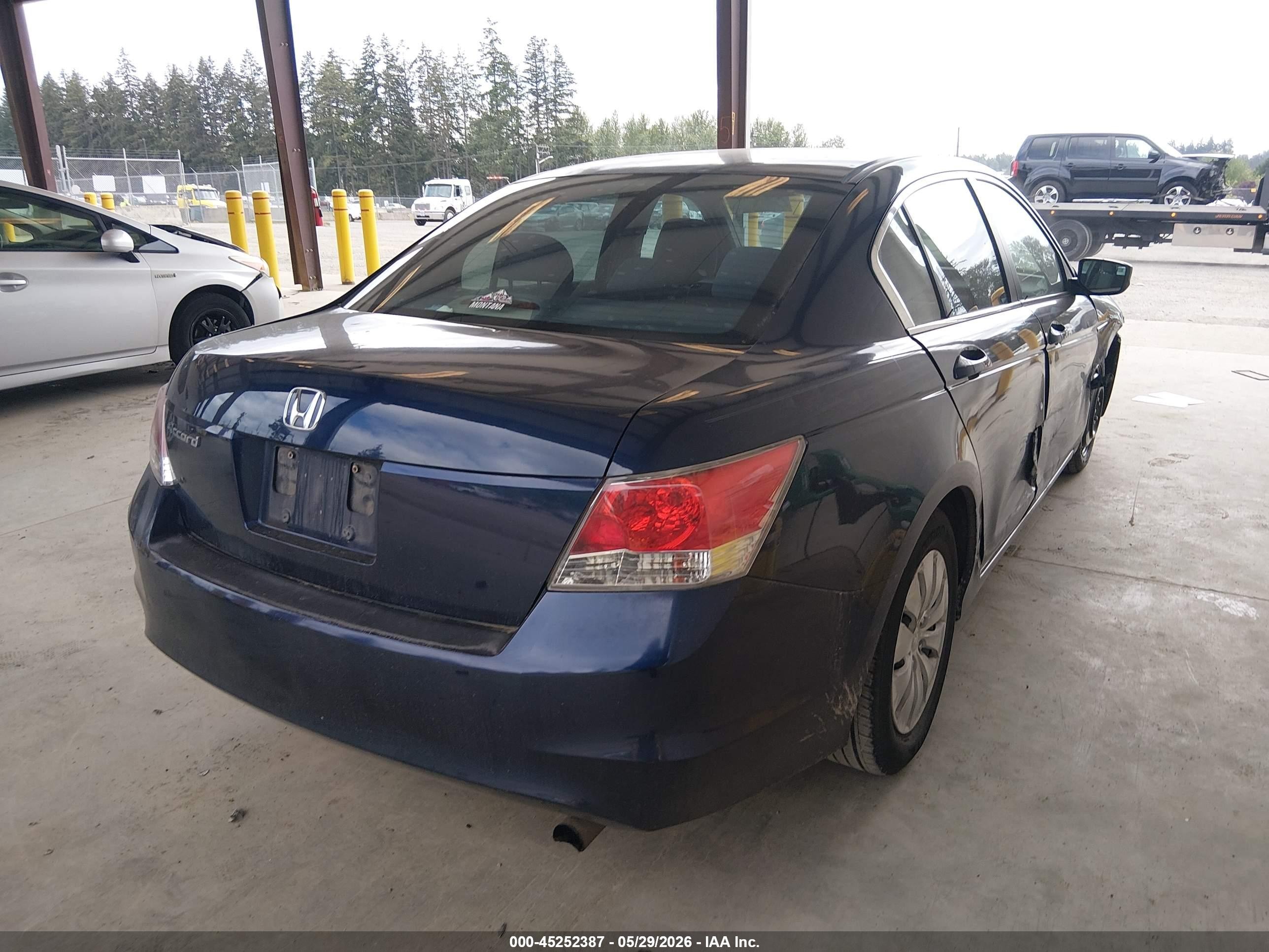 2009 Honda Accord 2.4 Lx Blue vin: 1HGCP26359A055591