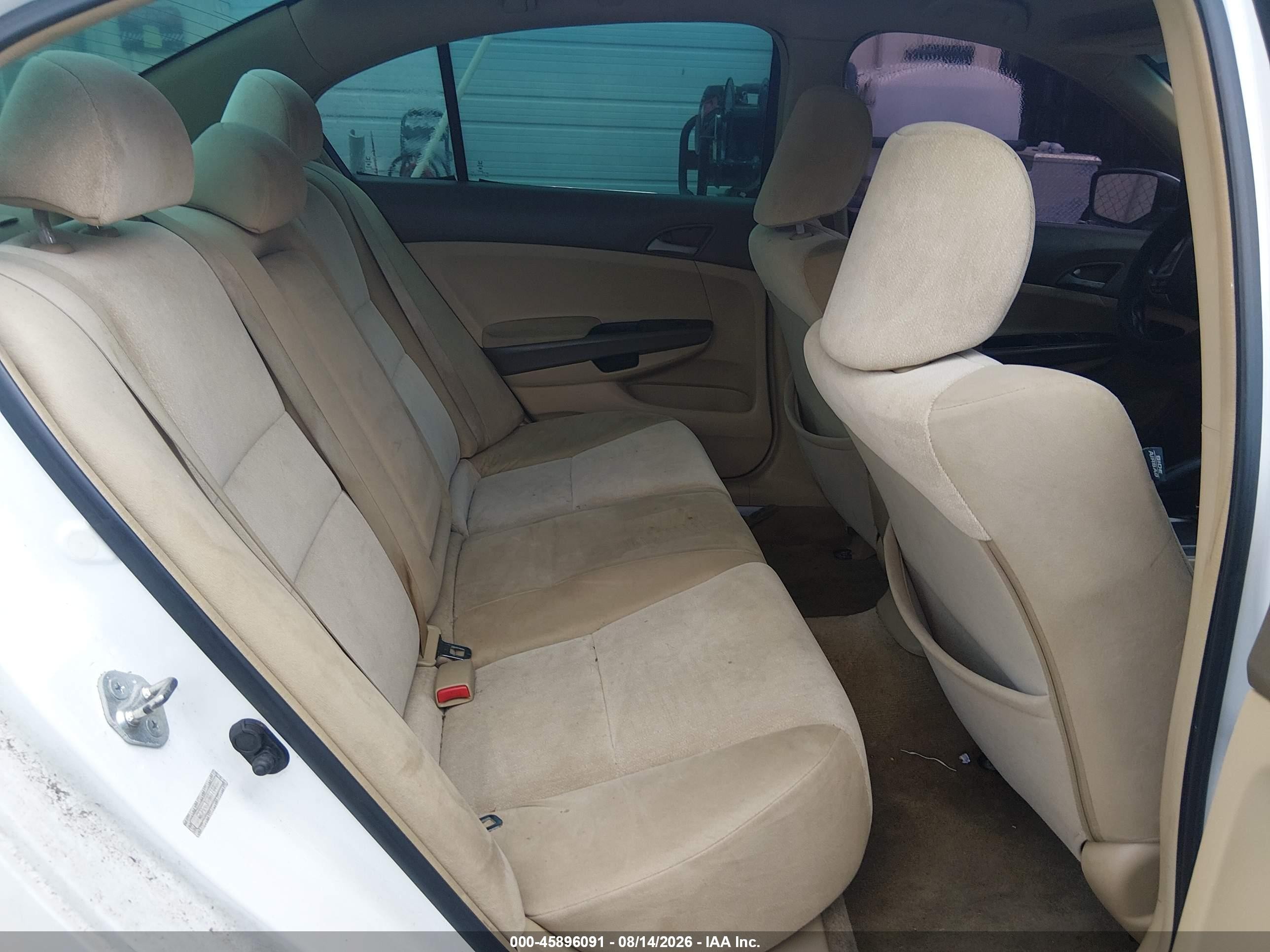 2009 Honda Accord 2.4 Lx White vin: 1HGCP26359A114476