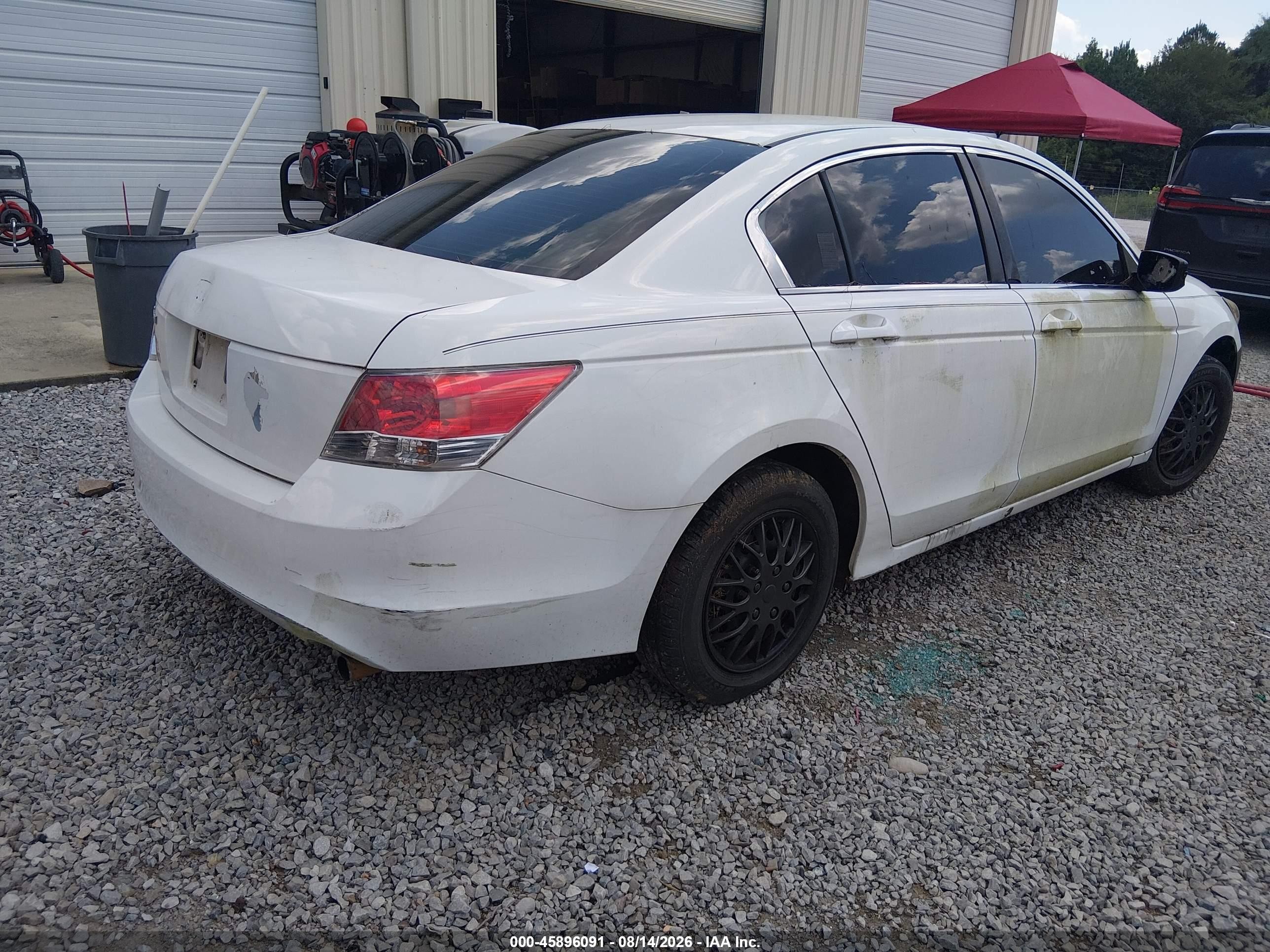 2009 Honda Accord 2.4 Lx White vin: 1HGCP26359A114476