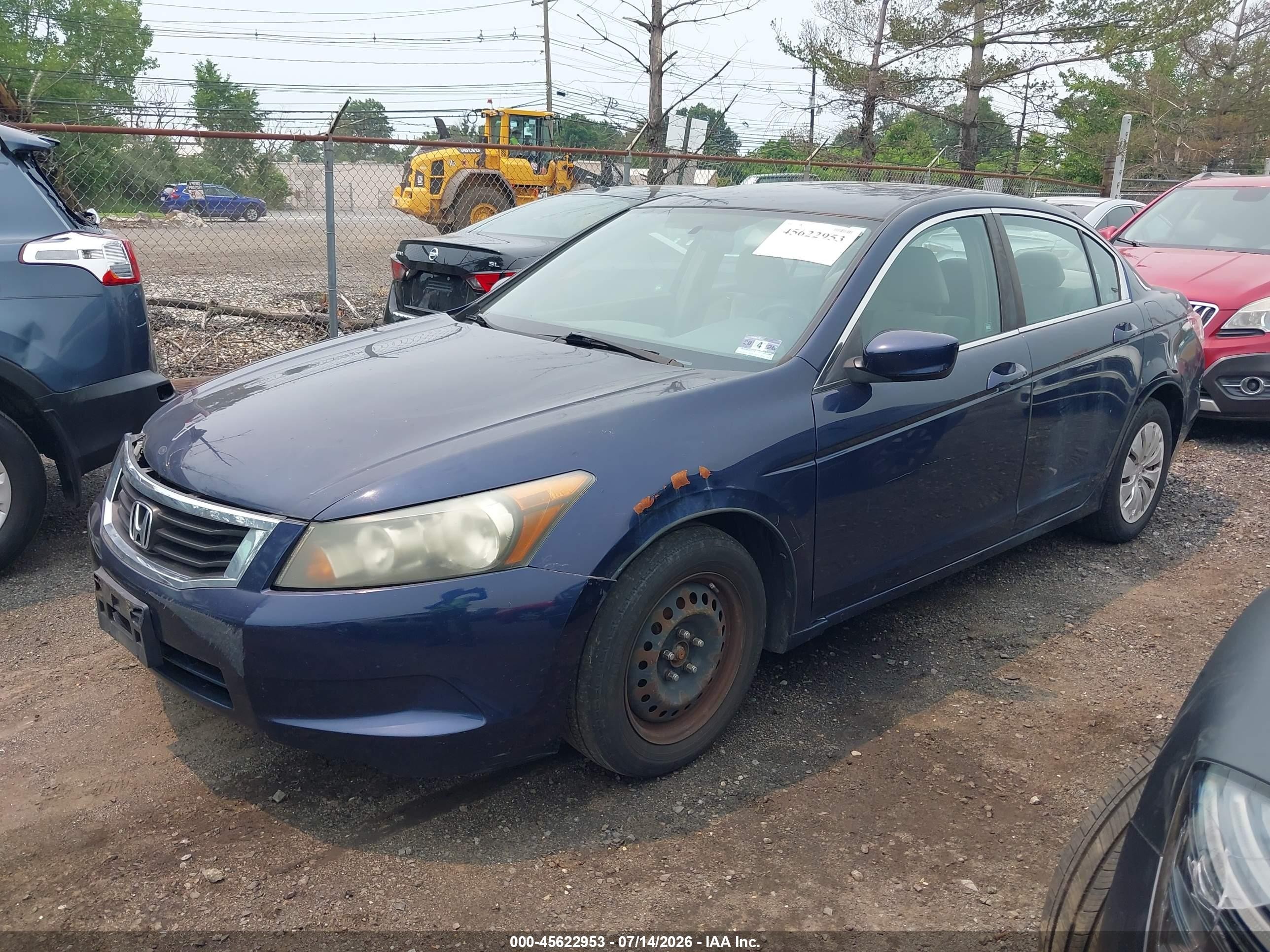 2008 Honda Accord 2.4 Lx Blue vin: 1HGCP26368A112427