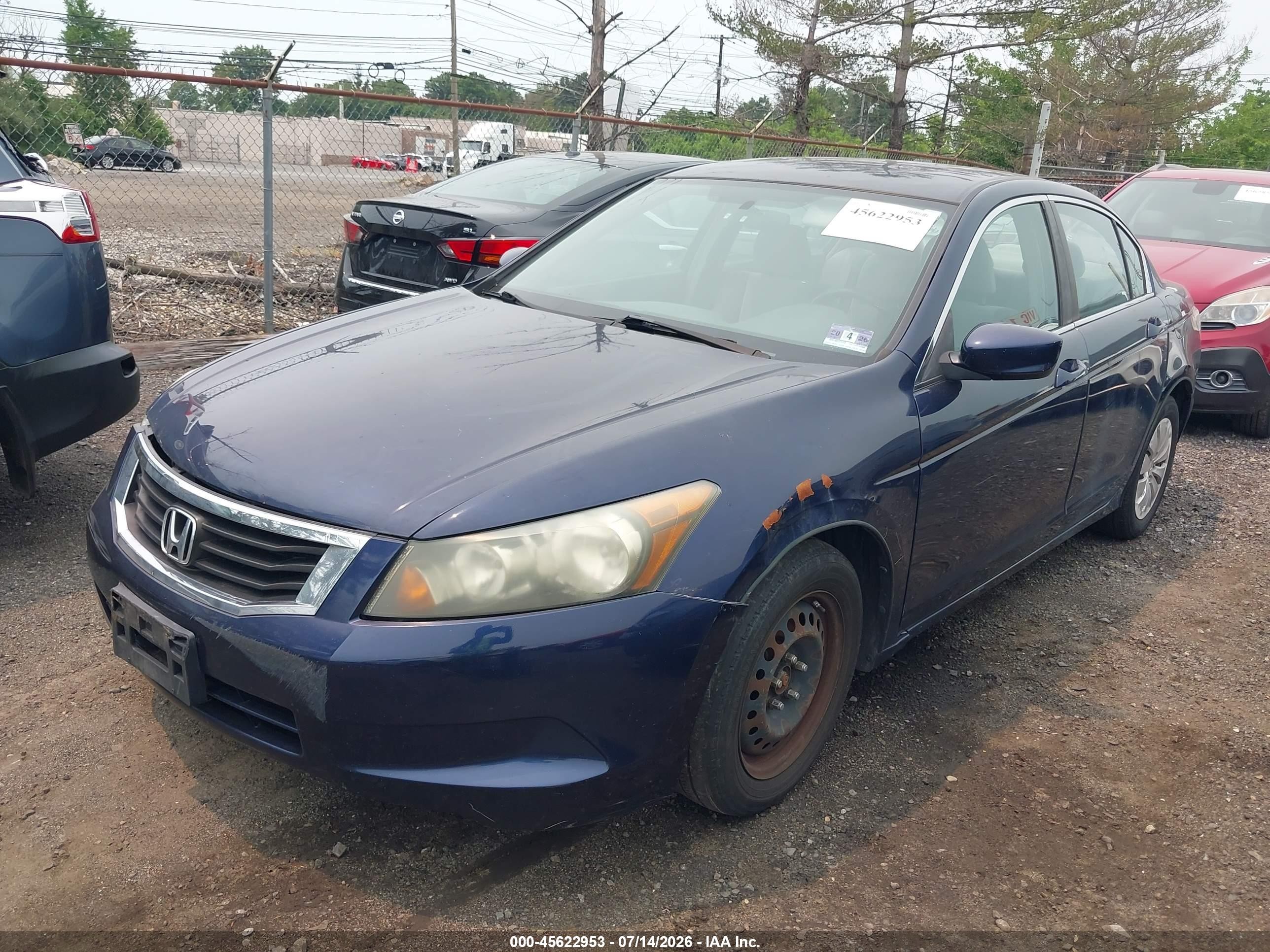 2008 Honda Accord 2.4 Lx Blue vin: 1HGCP26368A112427