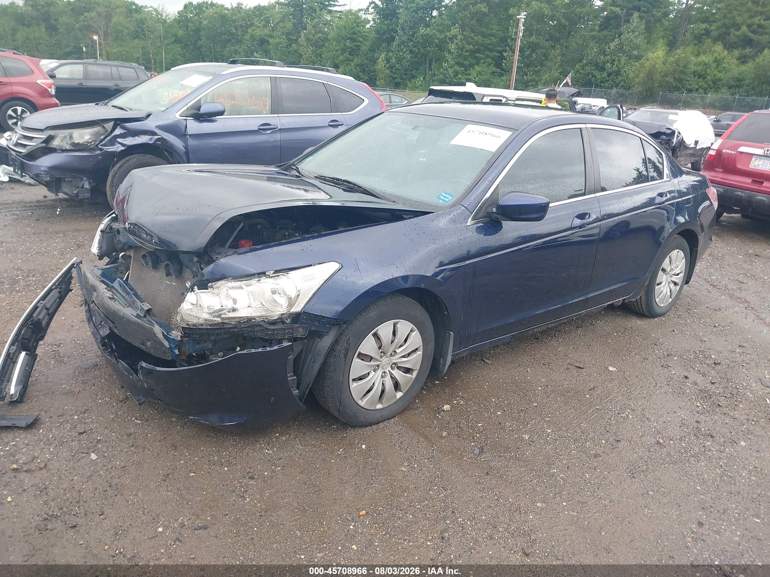 2008 Honda Accord 2.4 Lx Blue vin: 1HGCP26368A151213