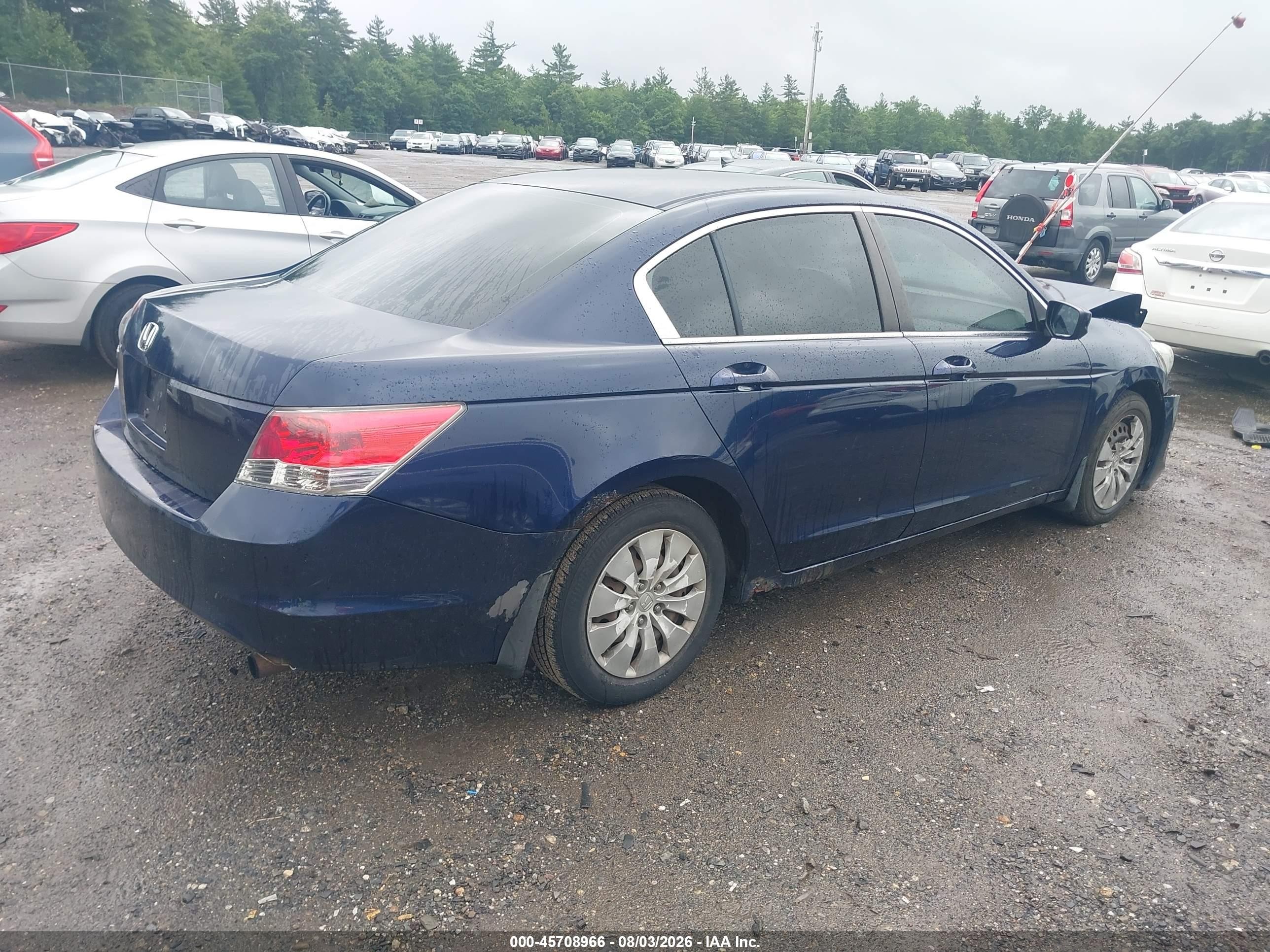 2008 Honda Accord 2.4 Lx Blue vin: 1HGCP26368A151213