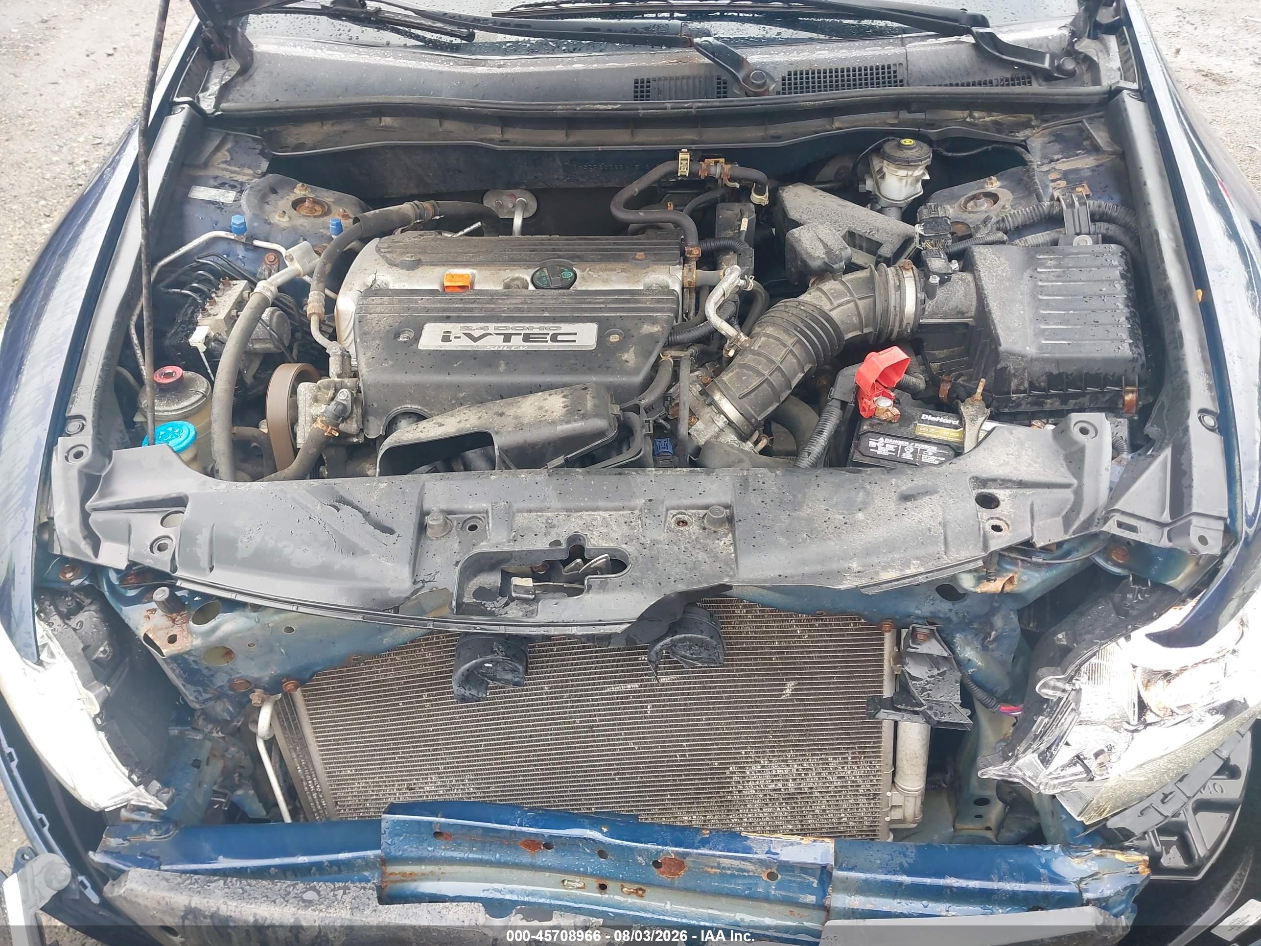 2008 Honda Accord 2.4 Lx Blue vin: 1HGCP26368A151213