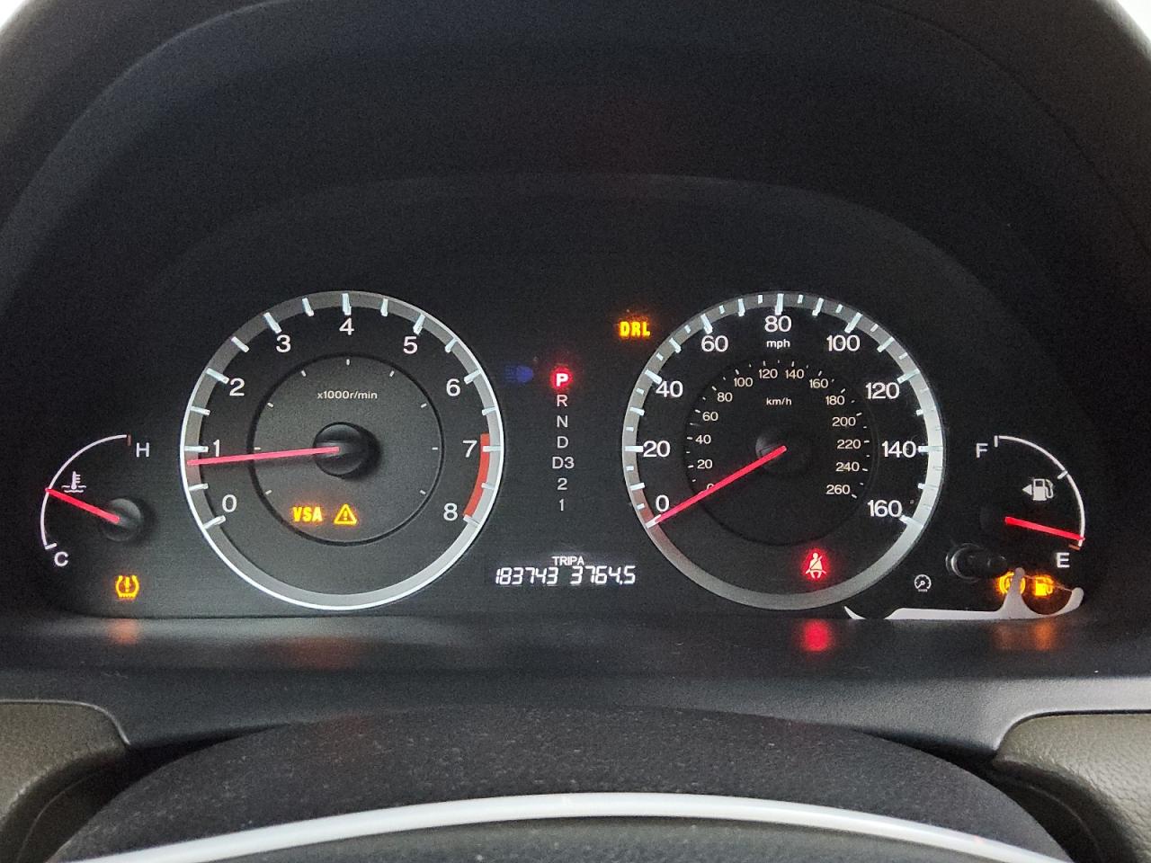 2009 Honda Accord Lx White vin: 1HGCP26369A060797 Damage: Warning Light - Abs, On, Unacceptable