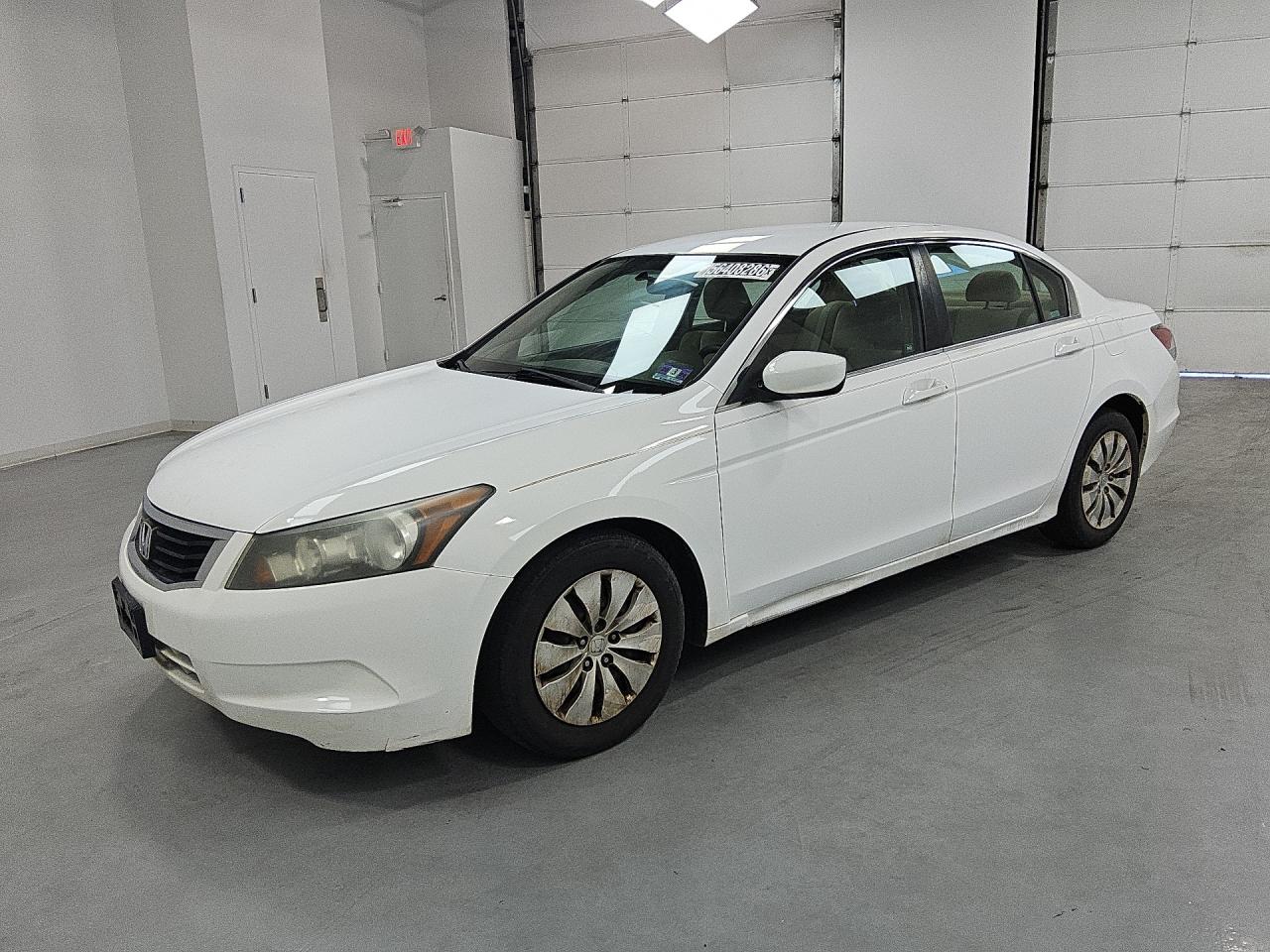 2009 Honda Accord Lx White vin: 1HGCP26369A060797 Damage: Left Front Tire, Worn, Replacement Required