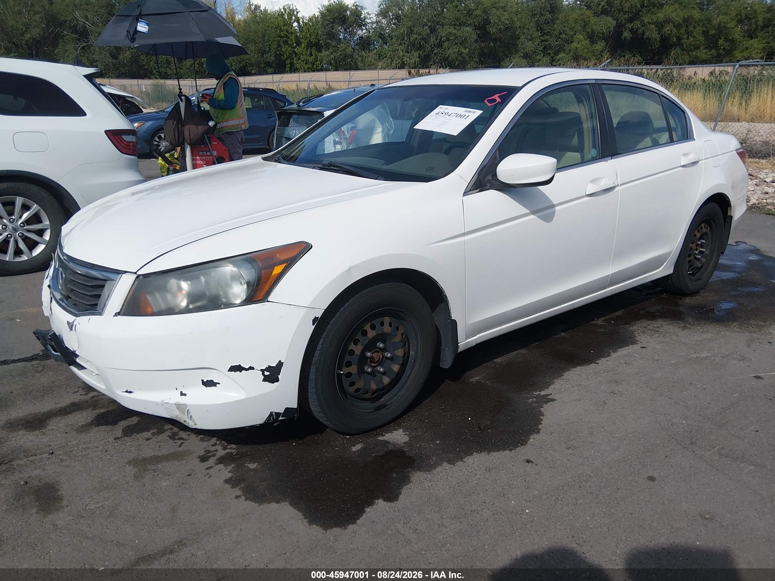 2009 Honda Accord 2.4 Lx White vin: 1HGCP26369A151407