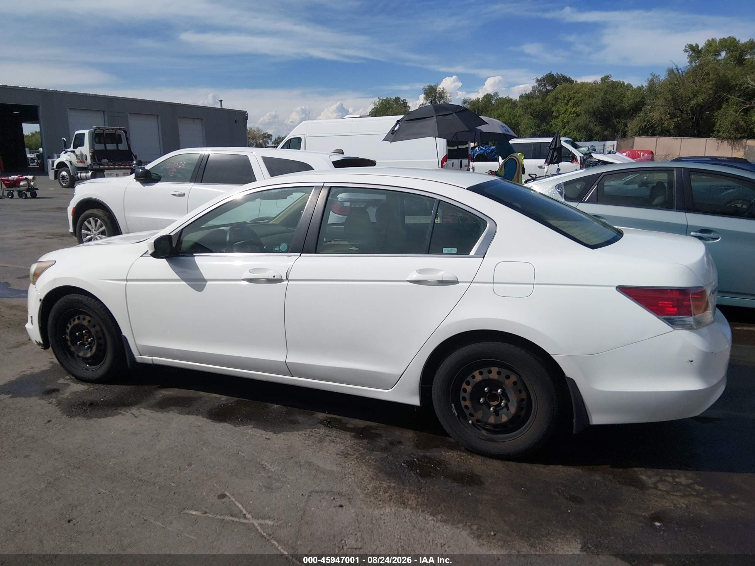 2009 Honda Accord 2.4 Lx White vin: 1HGCP26369A151407