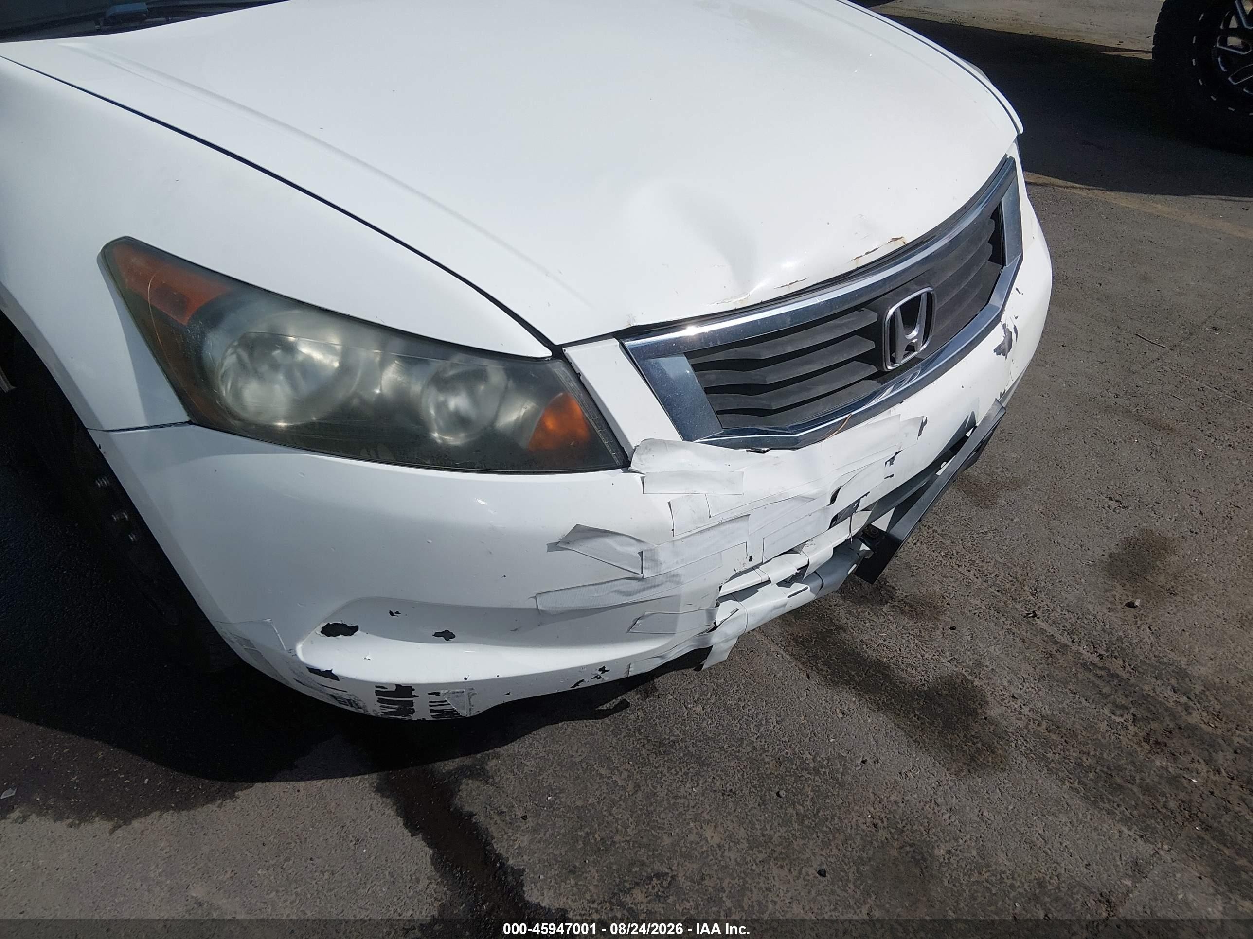 2009 Honda Accord 2.4 Lx White vin: 1HGCP26369A151407