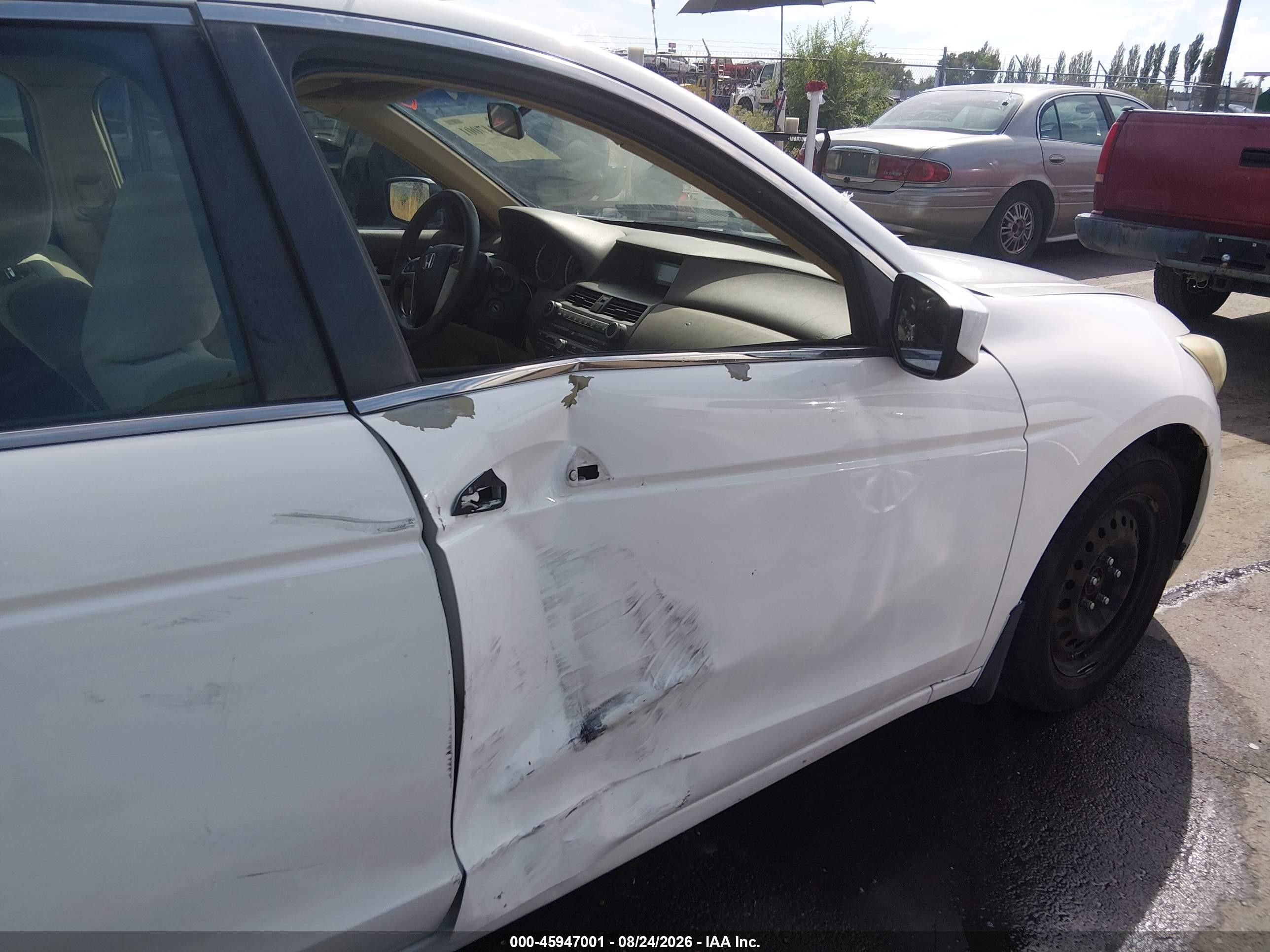 2009 Honda Accord 2.4 Lx White vin: 1HGCP26369A151407