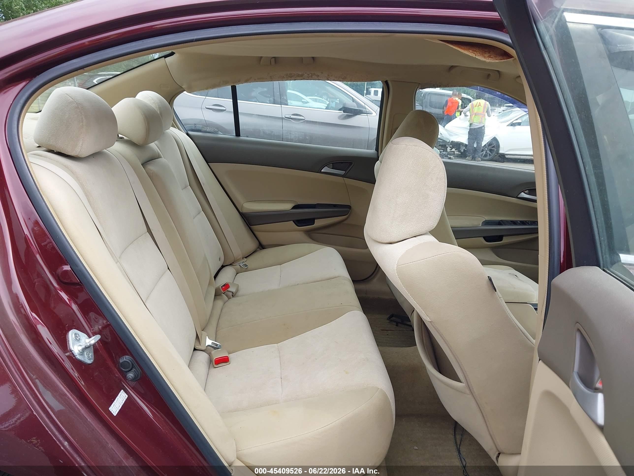 2009 Honda Accord 2.4 Lx Maroon vin: 1HGCP26369A175562