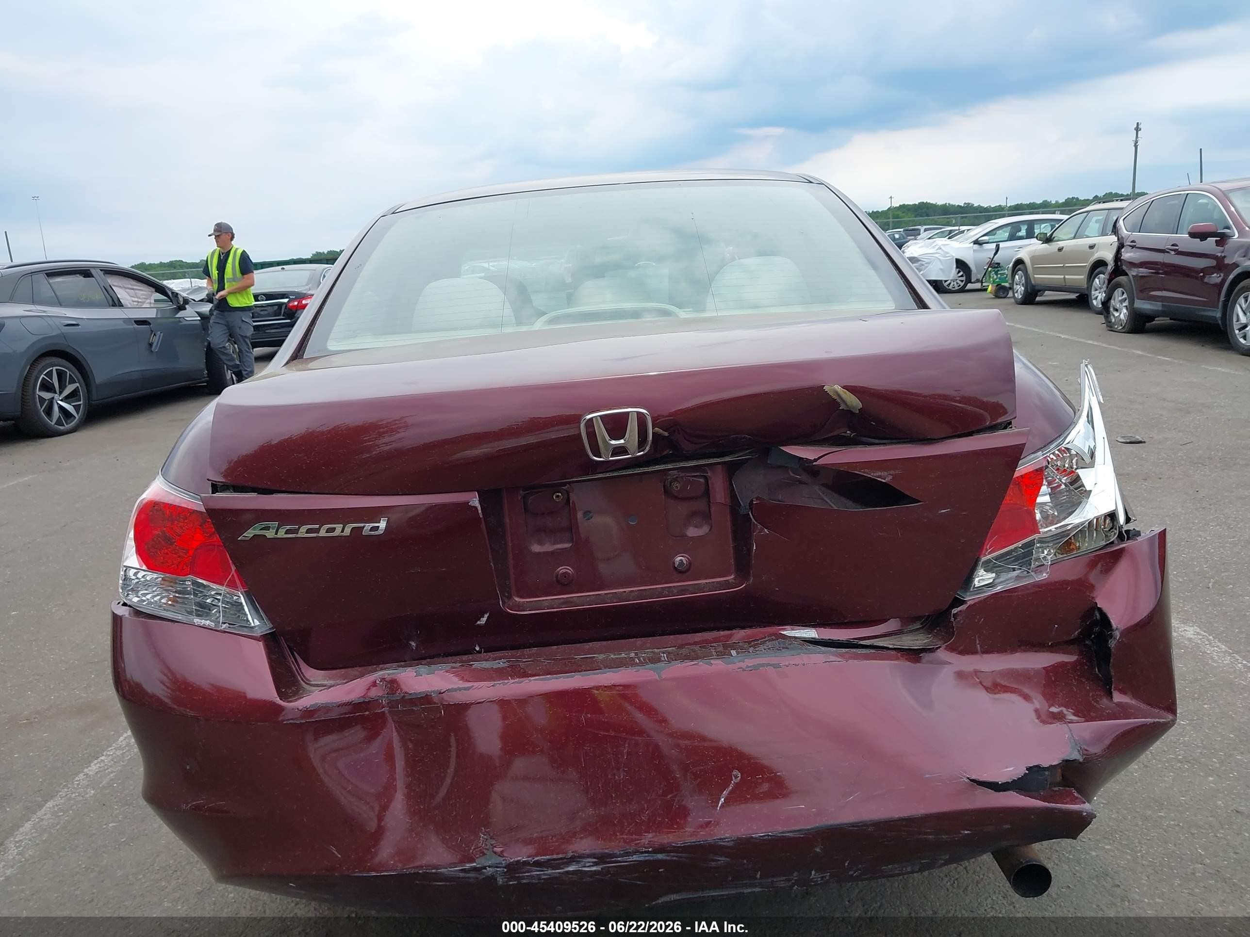 2009 Honda Accord 2.4 Lx Maroon vin: 1HGCP26369A175562