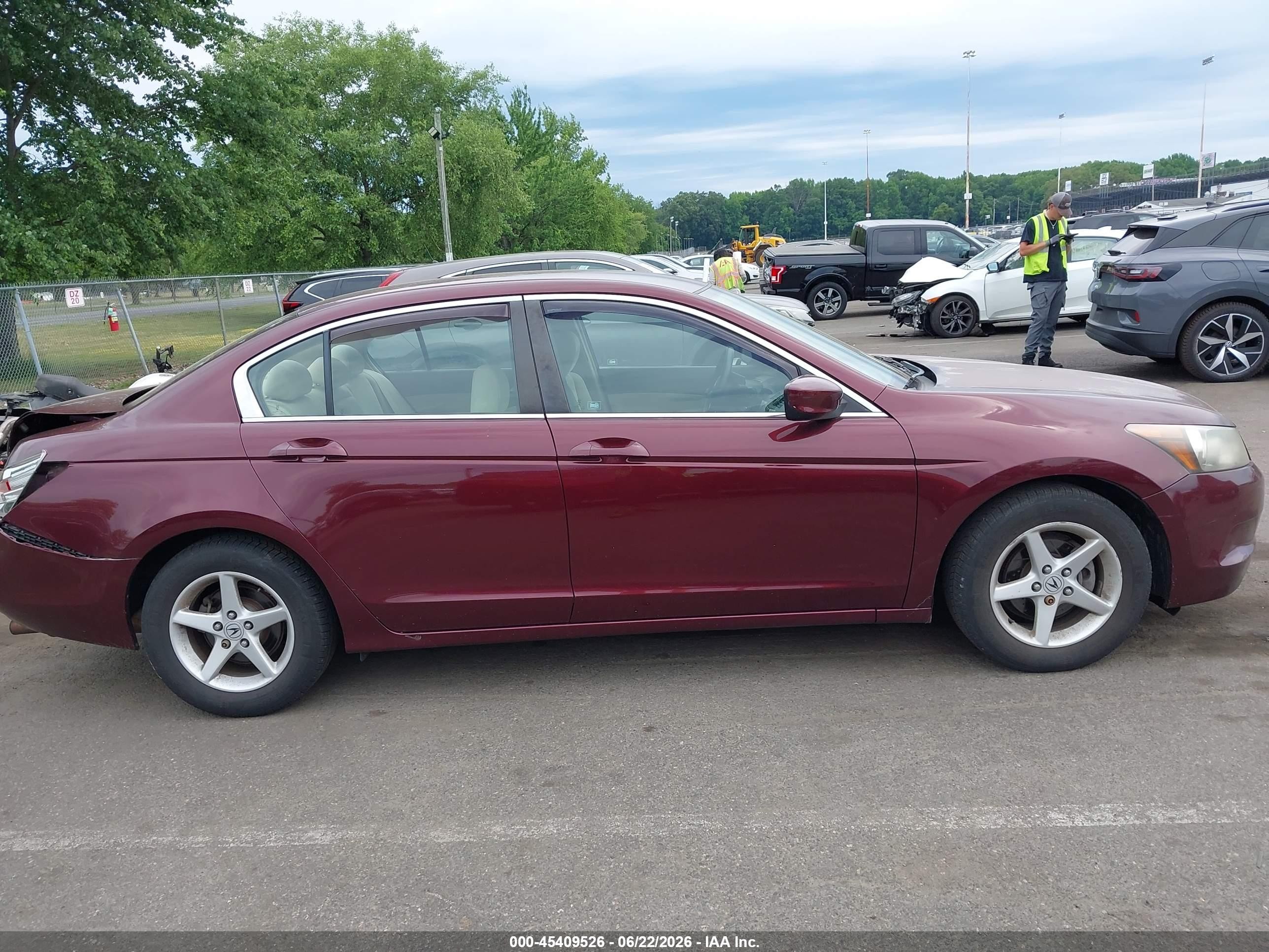 2009 Honda Accord 2.4 Lx Maroon vin: 1HGCP26369A175562