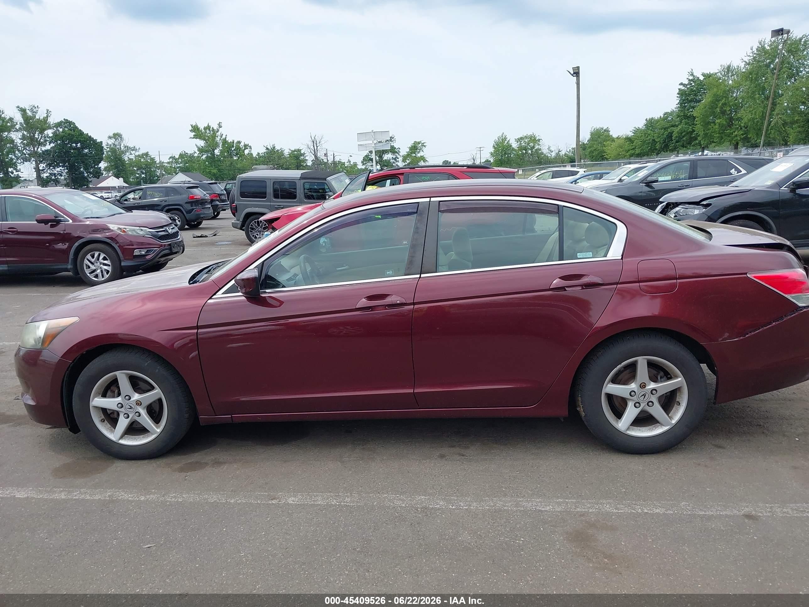 2009 Honda Accord 2.4 Lx Maroon vin: 1HGCP26369A175562