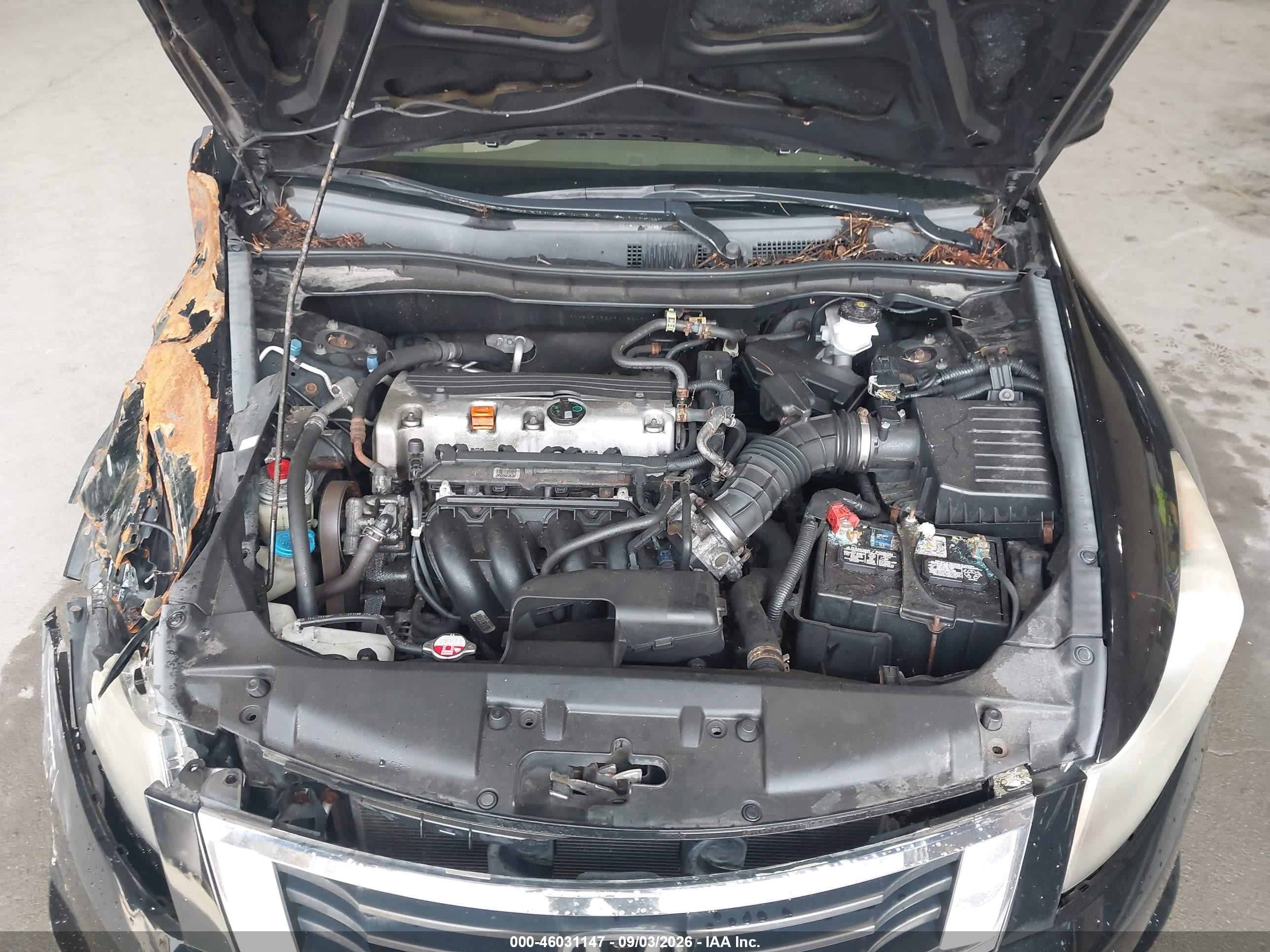 2009 Honda Accord 2.4 Lx Black vin: 1HGCP26369A183497