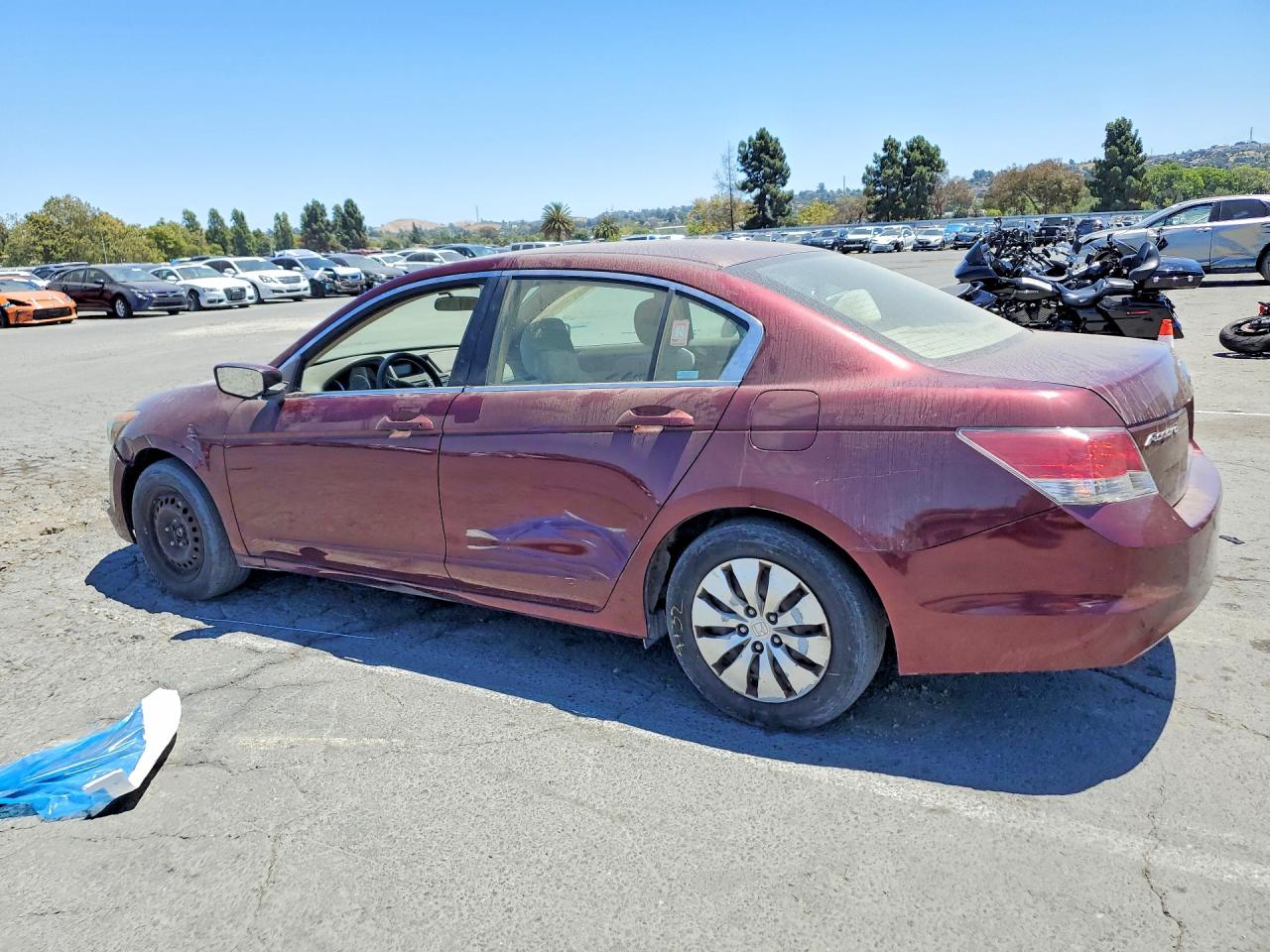 2009 Honda Accord Lx Burgundy vin: 1HGCP26369A191891