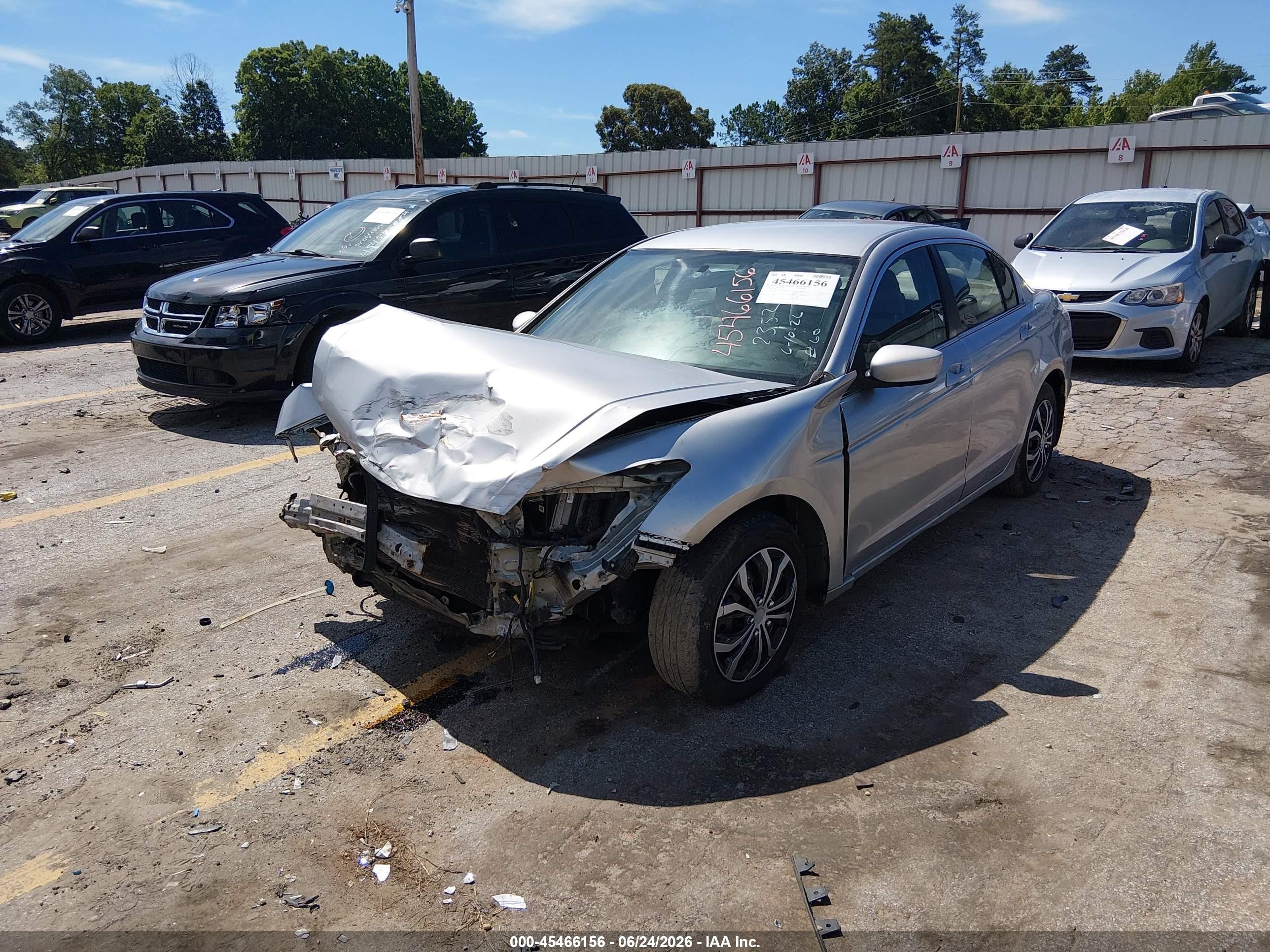 2008 Honda Accord 2.4 Lx Gray vin: 1HGCP26378A052352