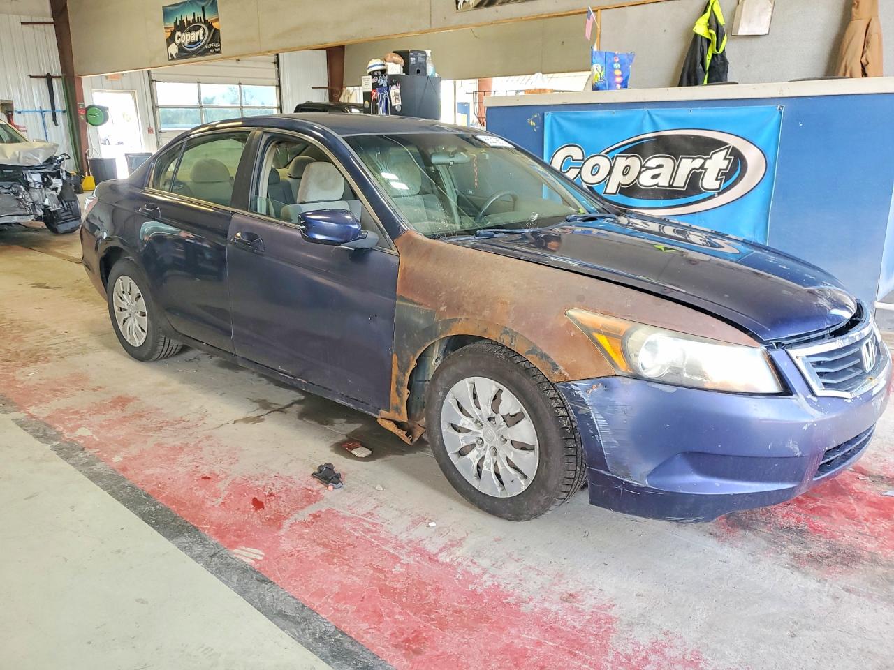 2008 Honda Accord Lx Blue vin: 1HGCP26378A163337