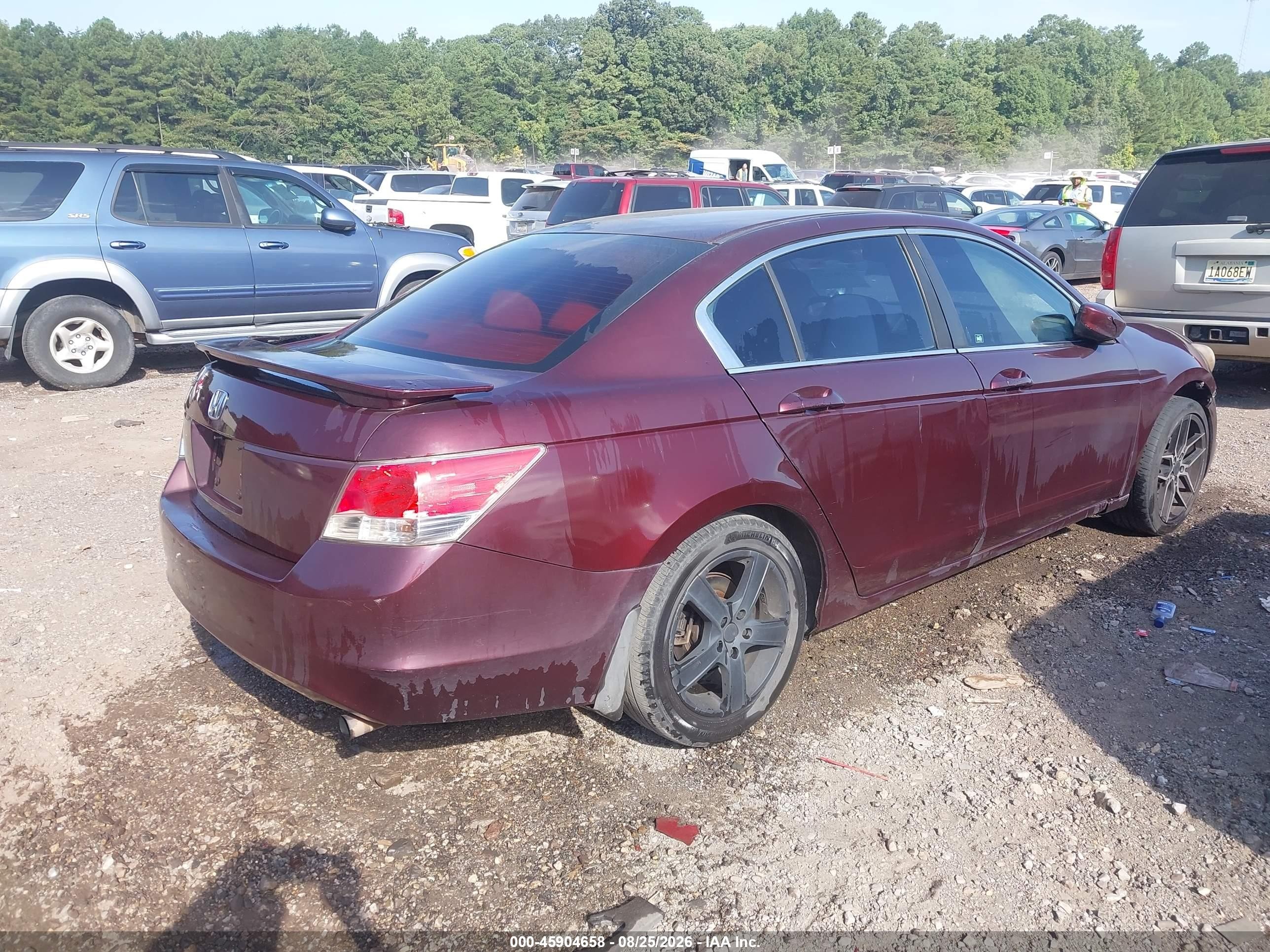 2009 Honda Accord 2.4 Lx Burgundy vin: 1HGCP26379A096272