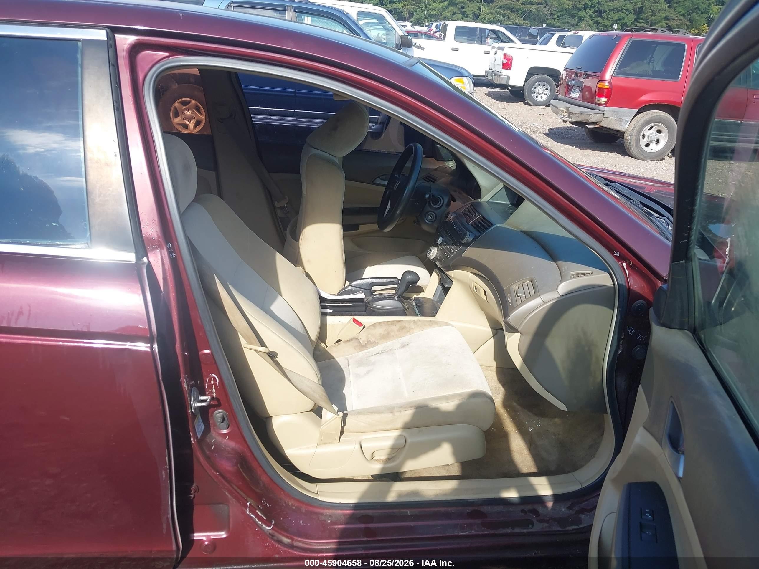 2009 Honda Accord 2.4 Lx Burgundy vin: 1HGCP26379A096272