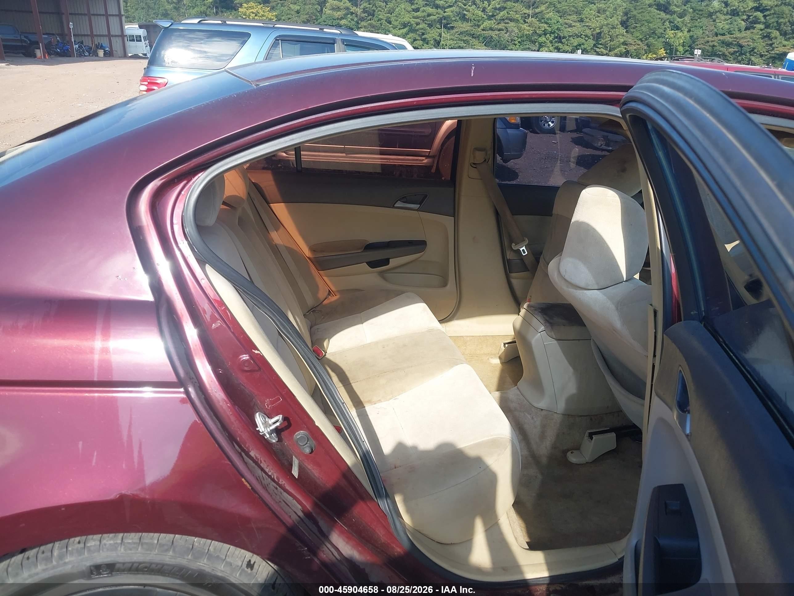 2009 Honda Accord 2.4 Lx Burgundy vin: 1HGCP26379A096272
