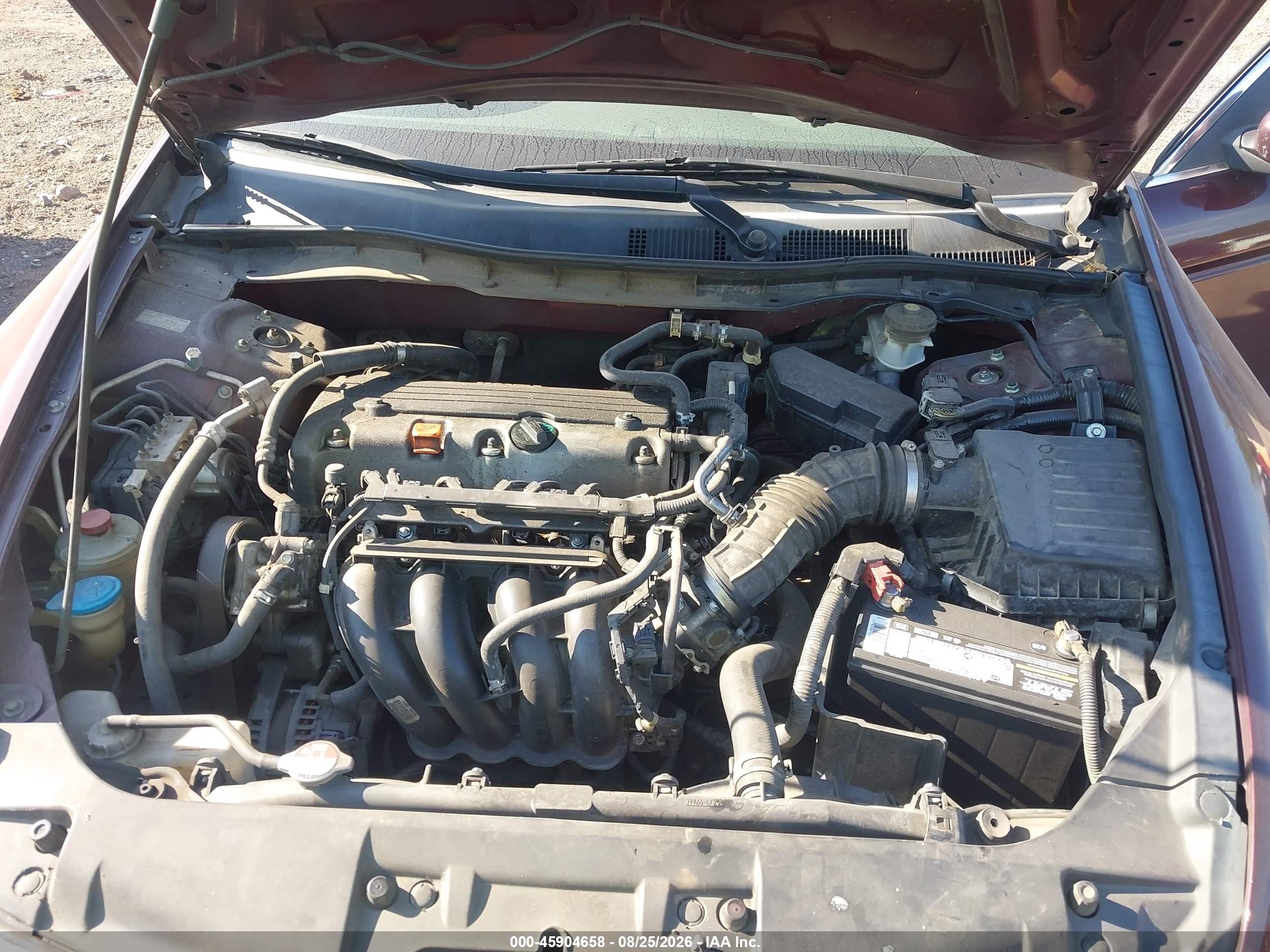 2009 Honda Accord 2.4 Lx Burgundy vin: 1HGCP26379A096272