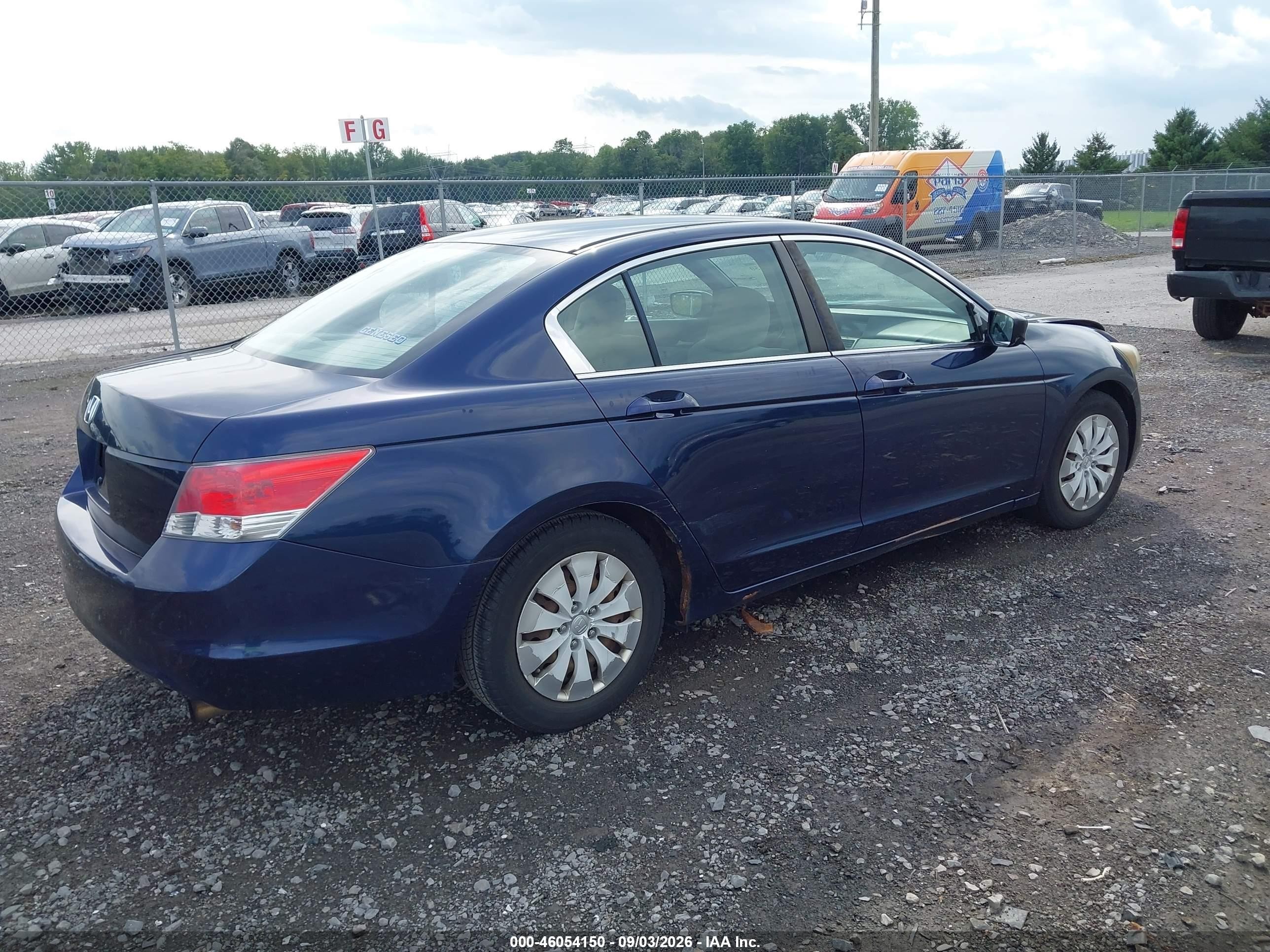 2009 Honda Accord 2.4 Lx Blue vin: 1HGCP26379A164585