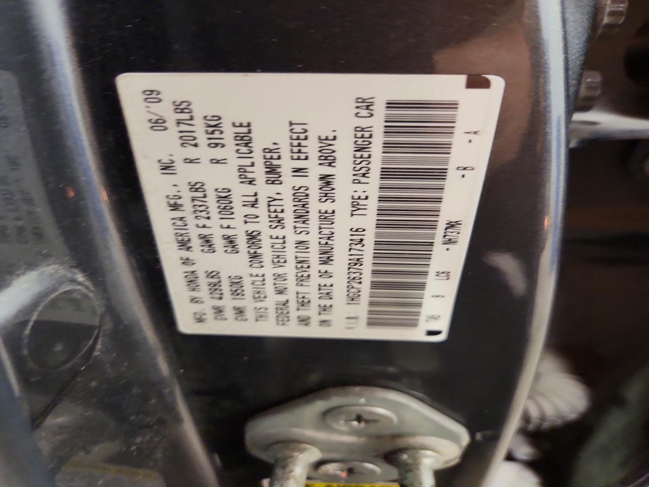 2009 Honda Accord Lx Gray vin: 1HGCP26379A173416