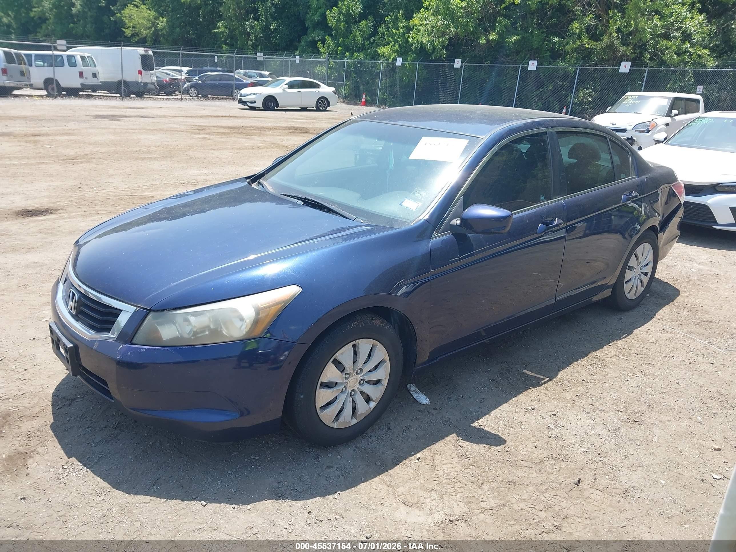 2009 Honda Accord 2.4 Lx Blue vin: 1HGCP26379A176476
