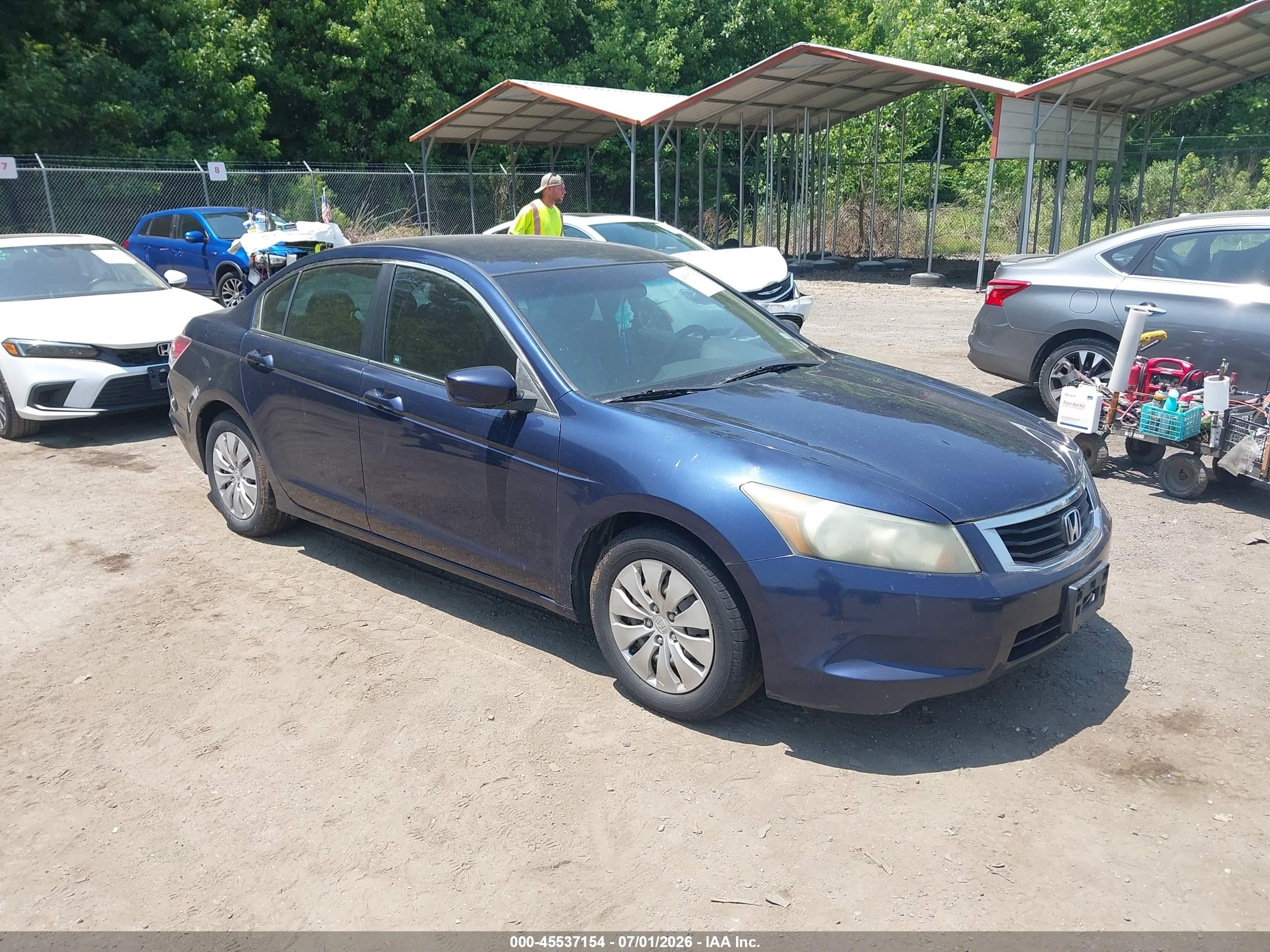 2009 Honda Accord 2.4 Lx Blue vin: 1HGCP26379A176476