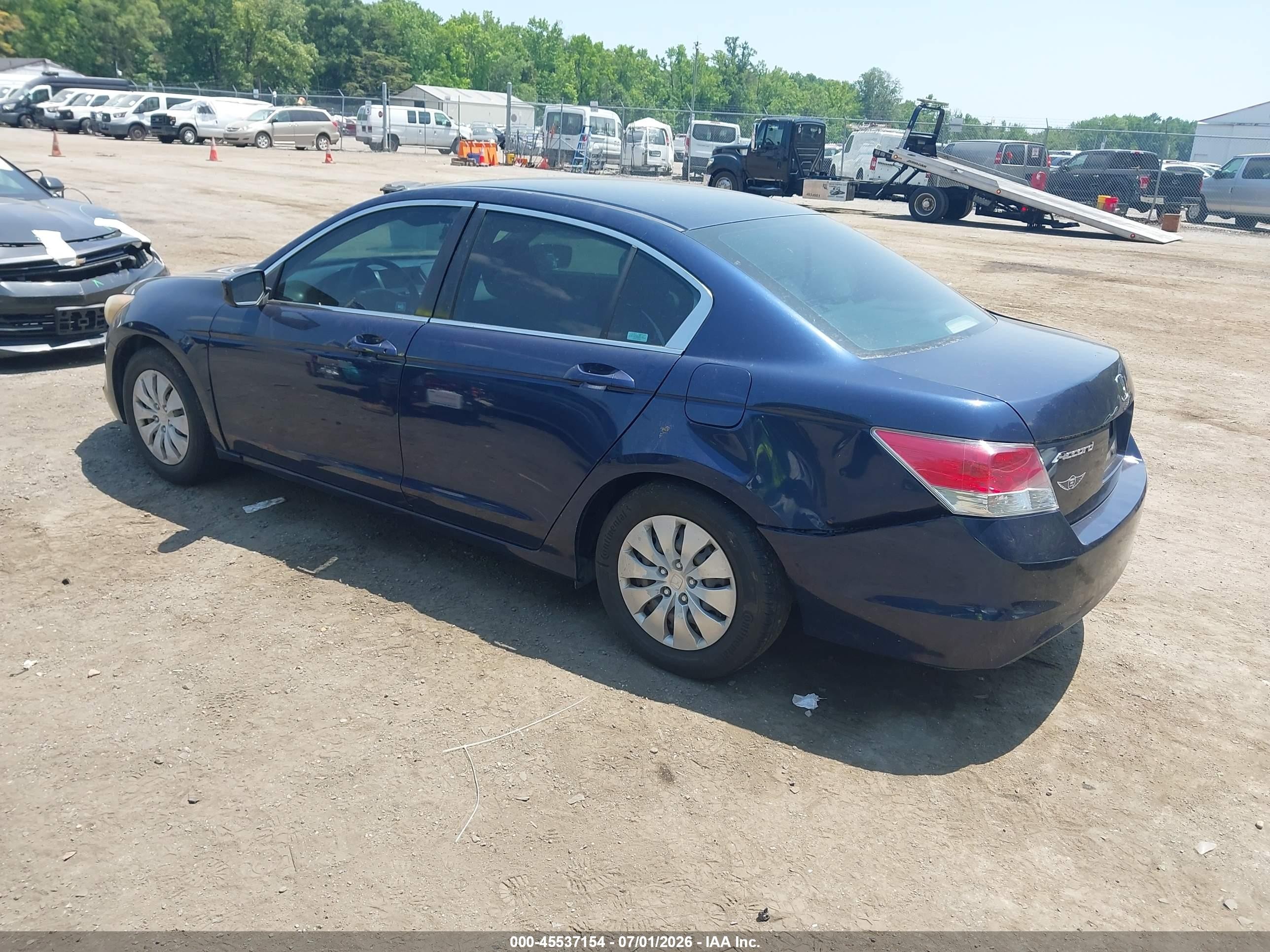2009 Honda Accord 2.4 Lx Blue vin: 1HGCP26379A176476