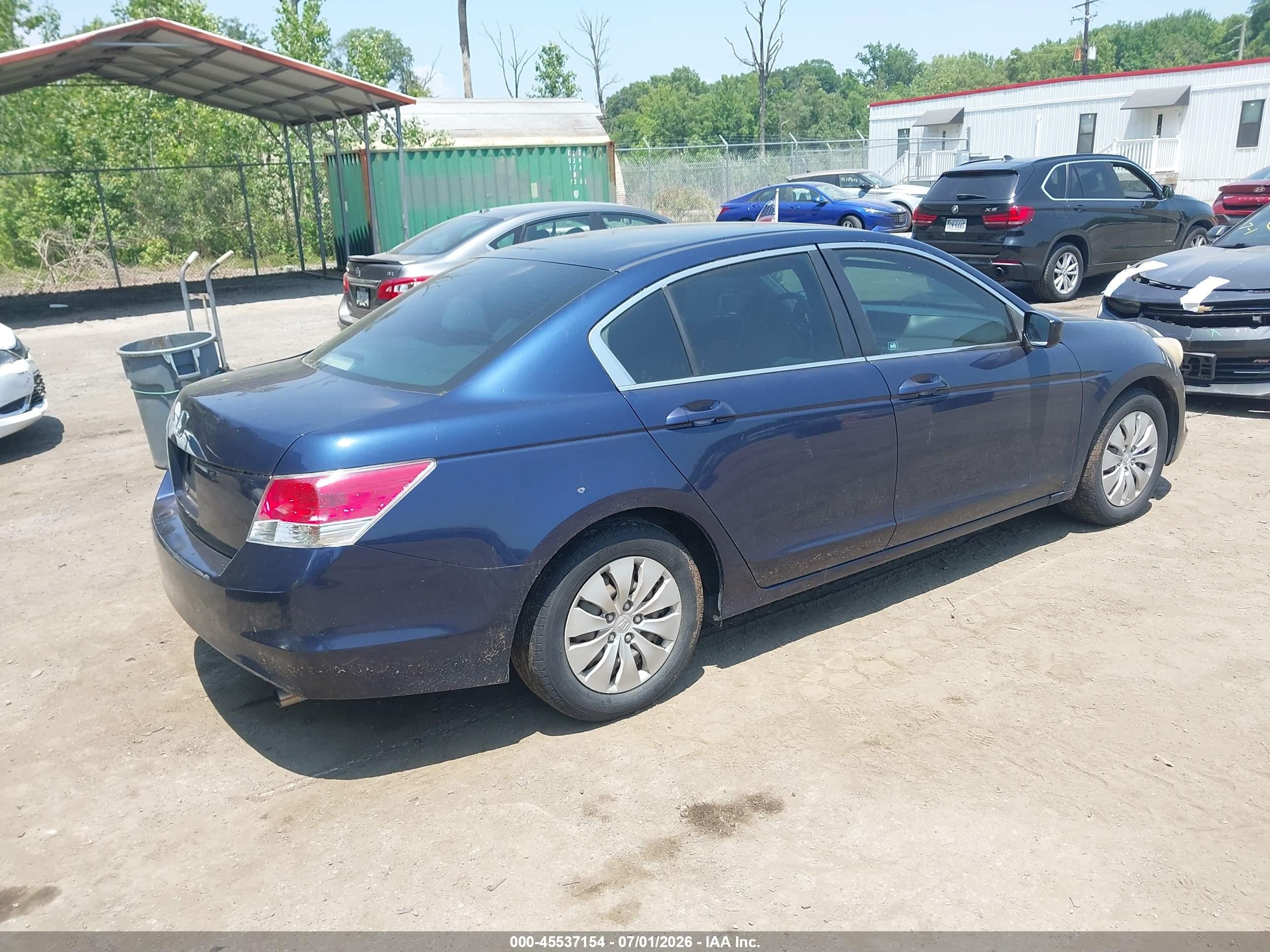 2009 Honda Accord 2.4 Lx Blue vin: 1HGCP26379A176476