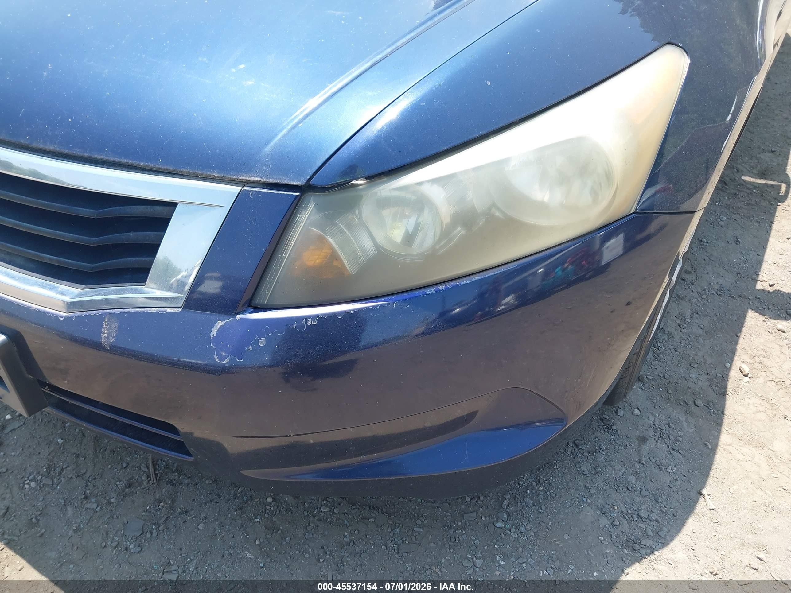 2009 Honda Accord 2.4 Lx Blue vin: 1HGCP26379A176476