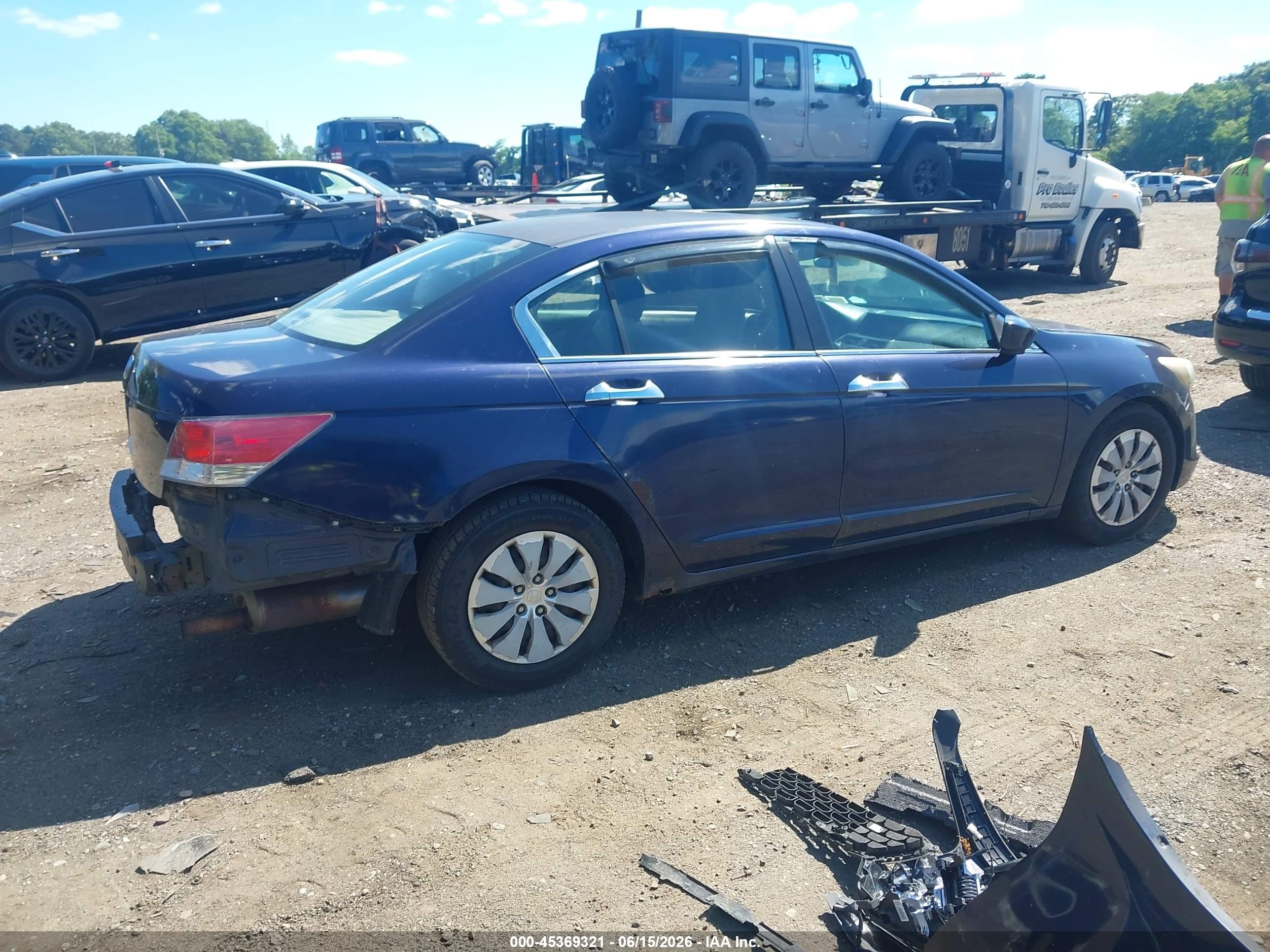 2009 Honda Accord 2.4 Lx Blue vin: 1HGCP26379A186442