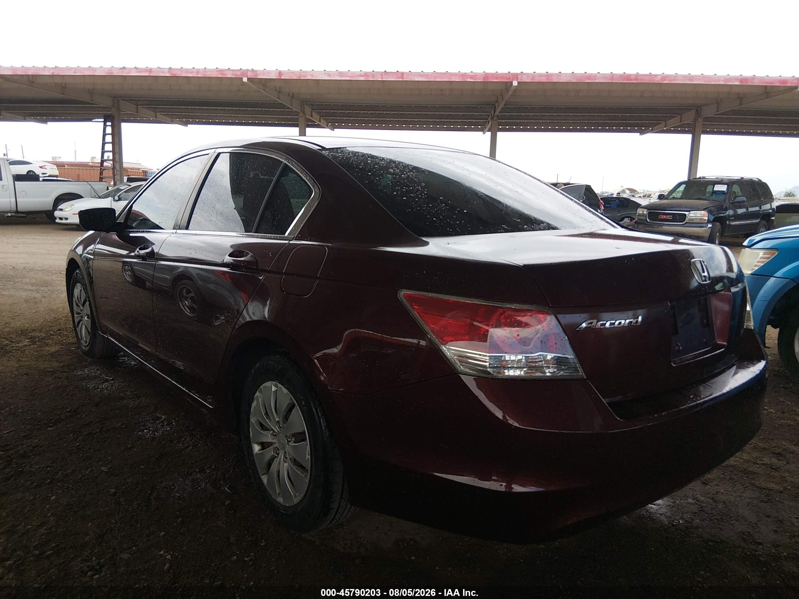 2008 Honda Accord 2.4 Lx Maroon vin: 1HGCP26388A037066
