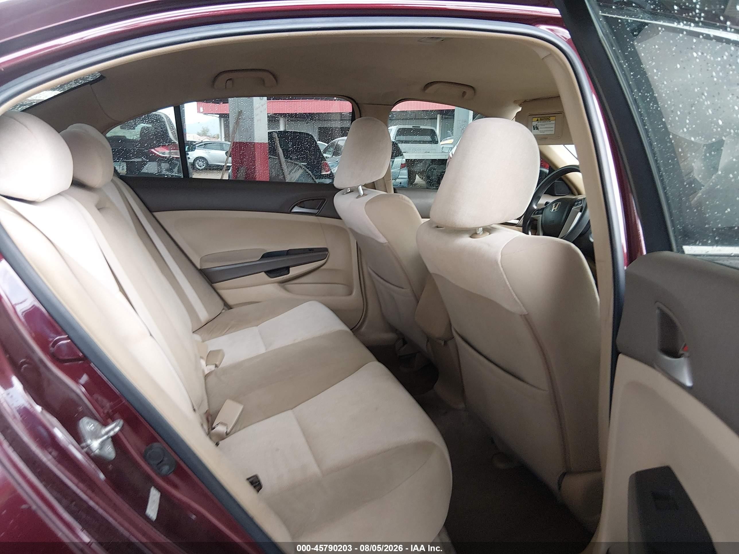 2008 Honda Accord 2.4 Lx Maroon vin: 1HGCP26388A037066