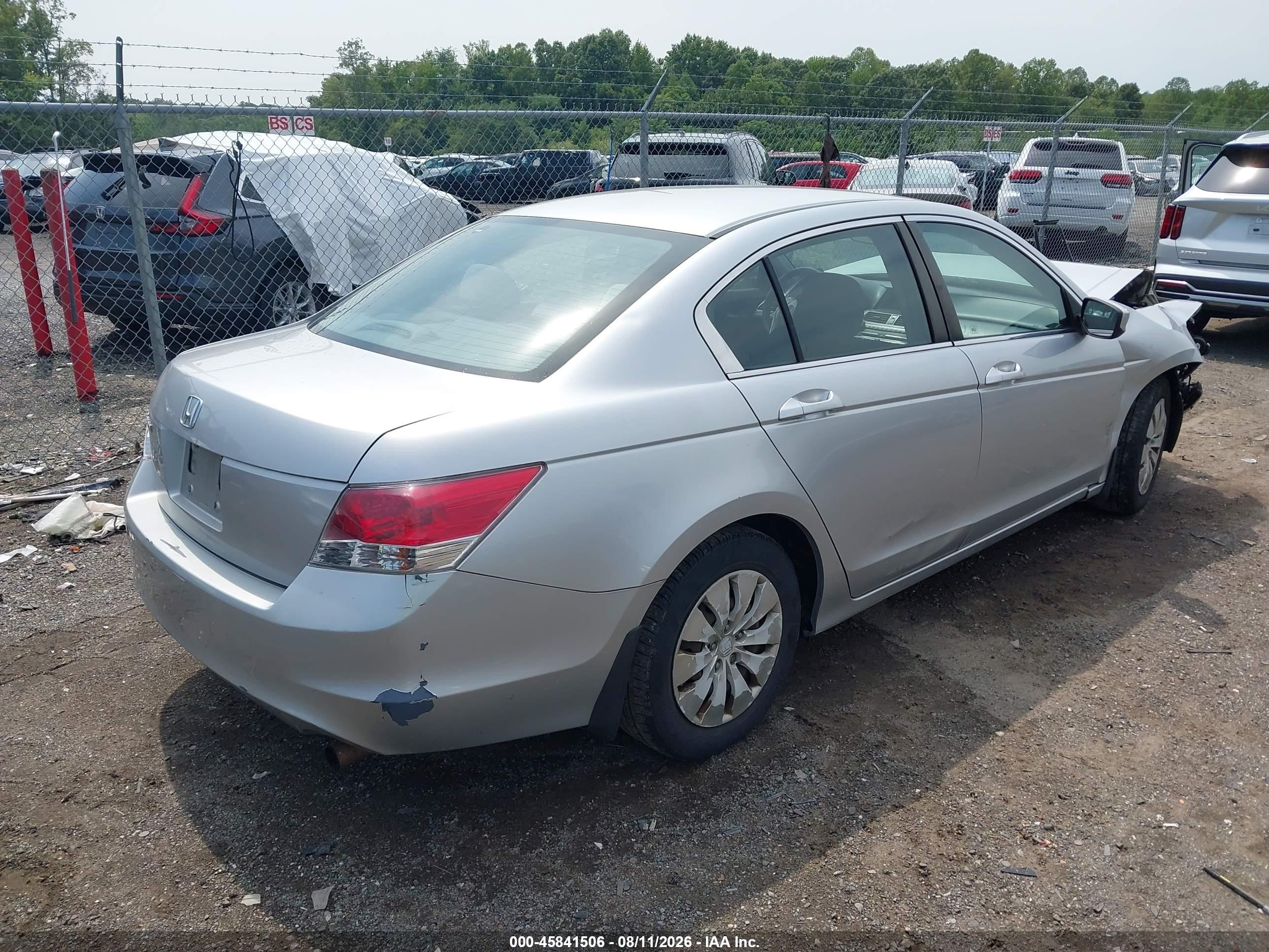 2008 Honda Accord 2.4 Lx Silver vin: 1HGCP26388A037259